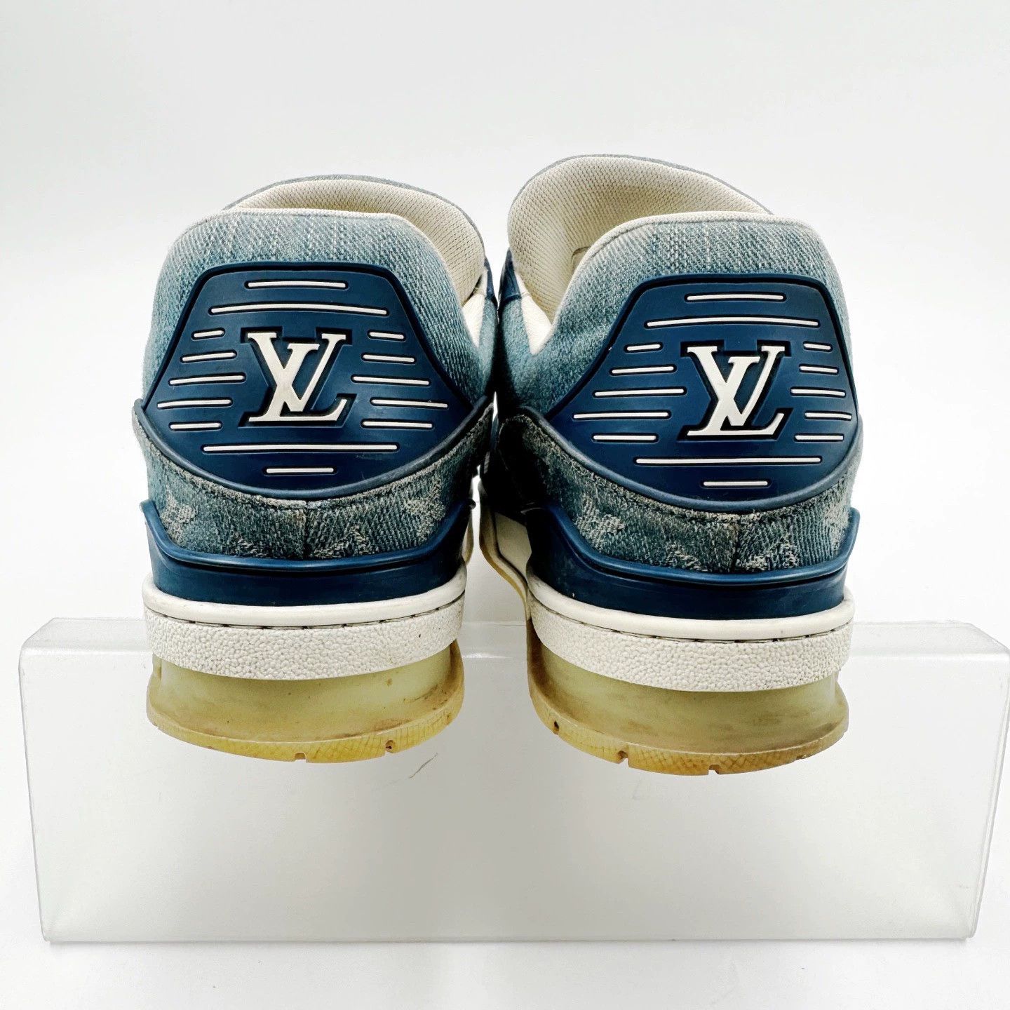 Louis Vuitton LV Trainer size 40 blue denim monogram sneakers Size US 7 / EU 40 - 7 Thumbnail