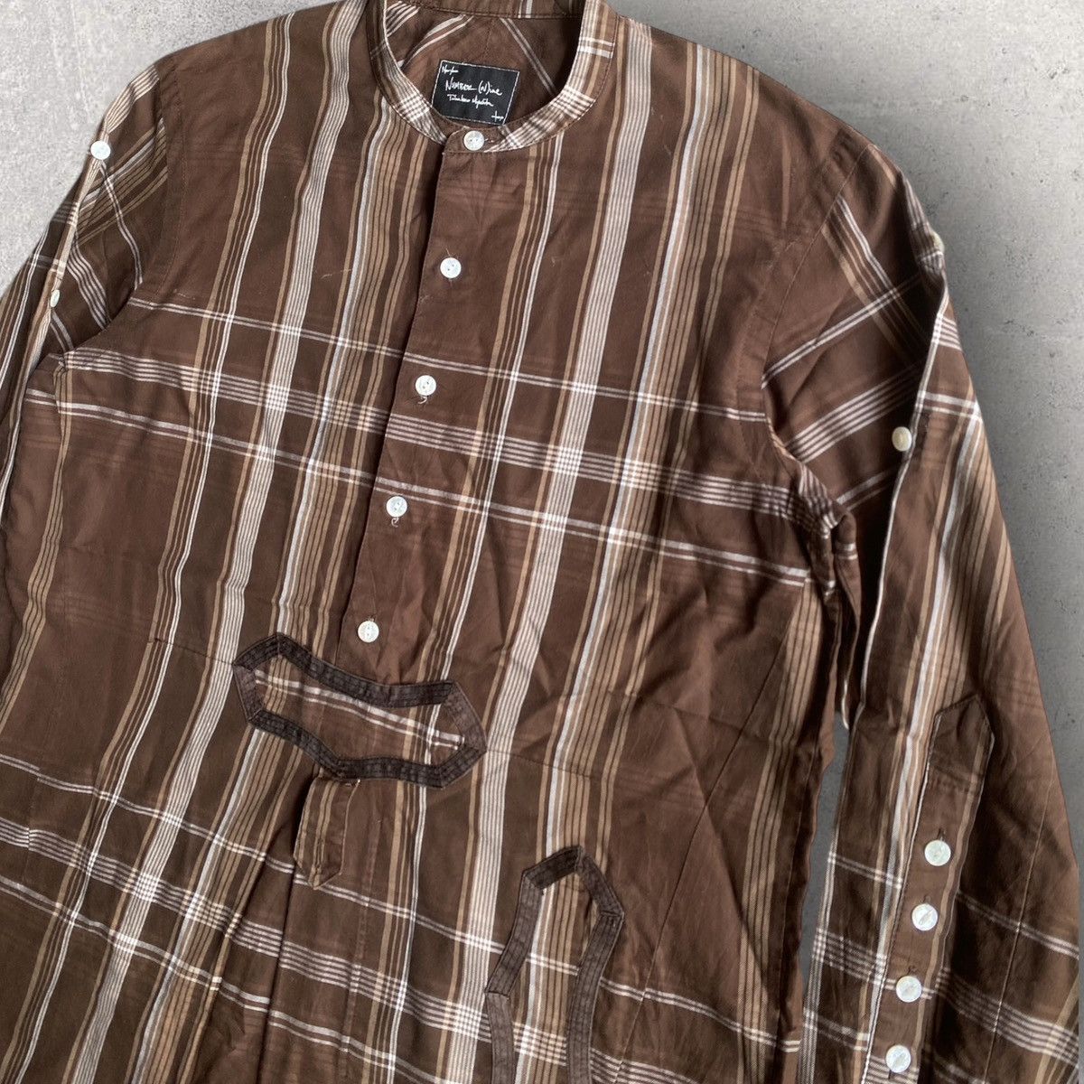 Number (N)ine × Takahiromiyashita The Soloist. SS09 Brown Tartan Arrow Shirt Size US M / EU 48-50 / 2 - 1 Thumbnail