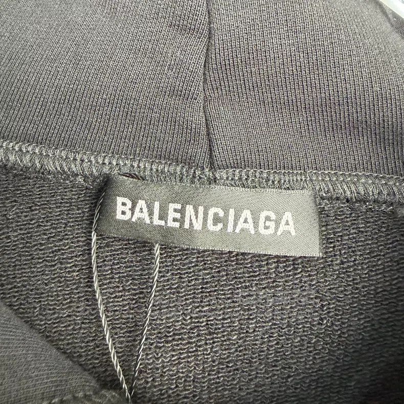 Balenciaga Balenciaga Black and Grey Combined Hoodie Size US S / EU 44-46 / 1 - 3 Thumbnail