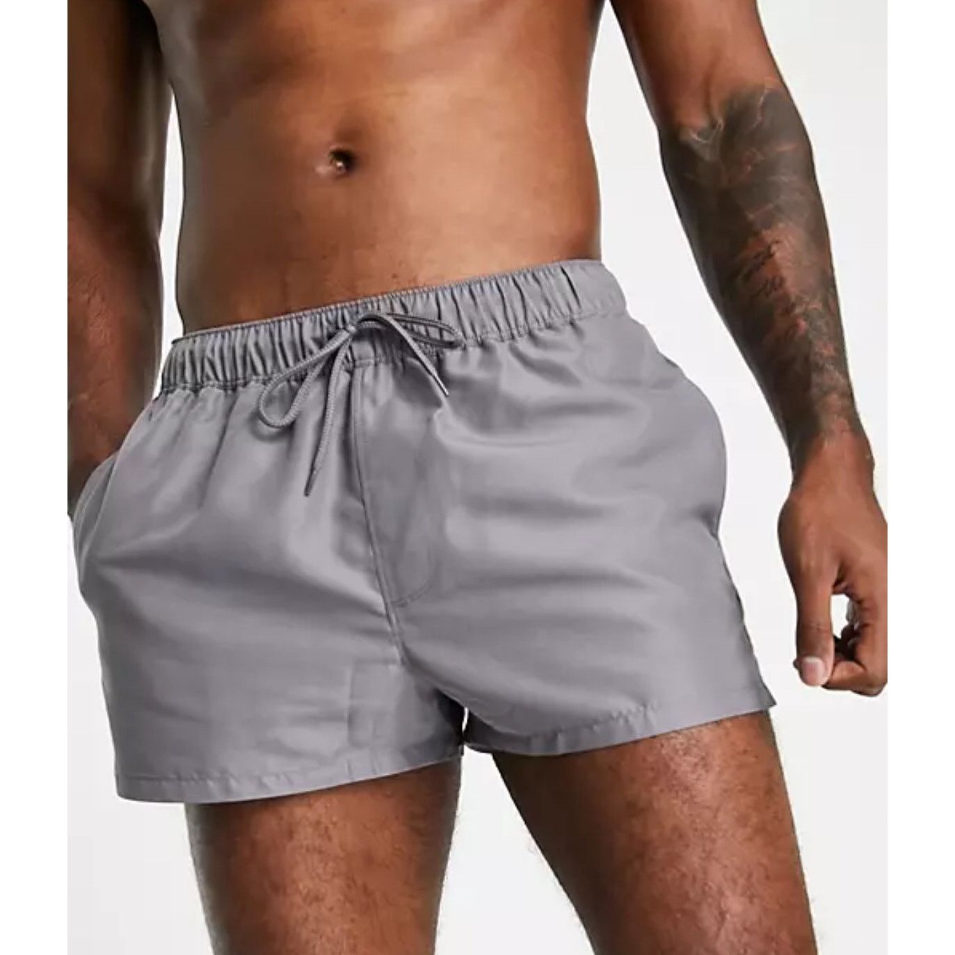 Asos ASOS Swim Trunks Elastic Waistband Quick-Dry Gray 34 NWT Size US 34 / EU 50 - 7 Thumbnail