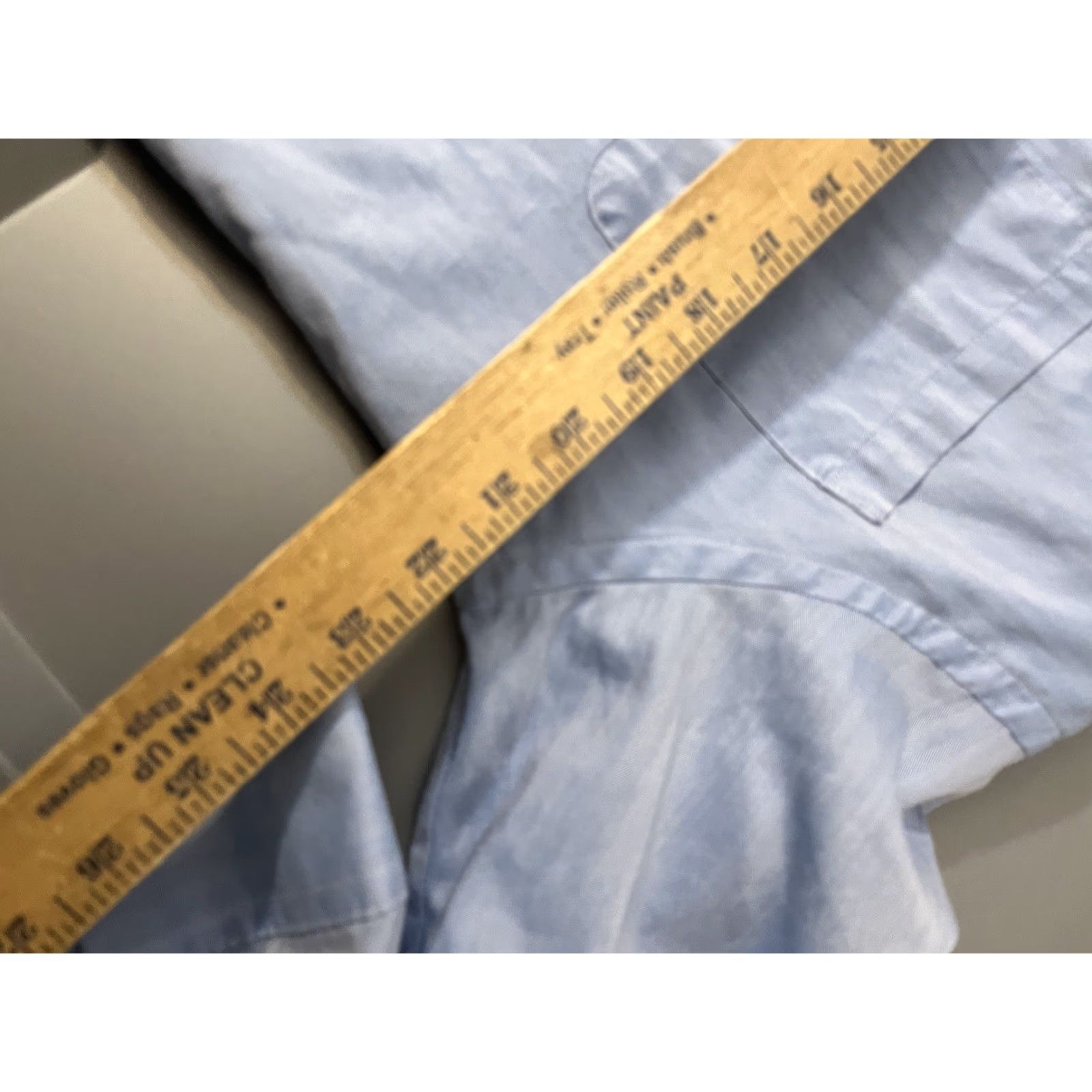Geoffrey Beene Geoffrey Beene Blue Solid Shirt Size 16.5 Large Men’s Size 42R - 5 Thumbnail