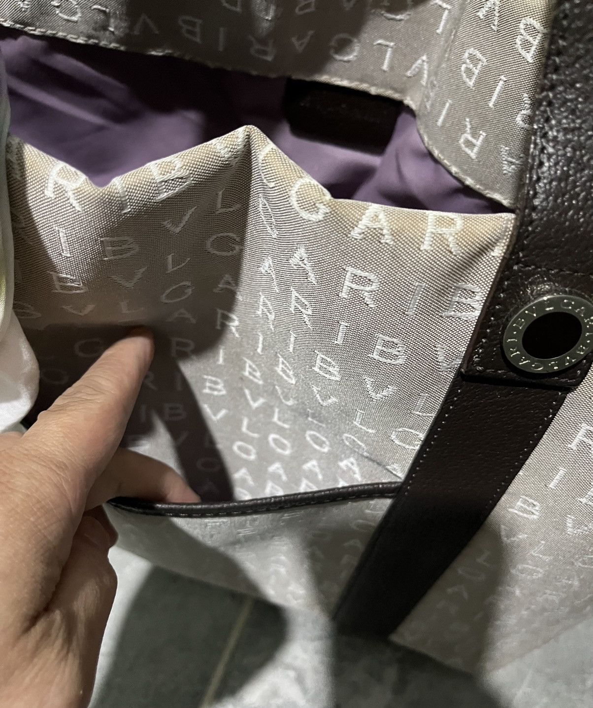Bvlgari Vintage Bvlgari Logomania Canvas Leather Tote Bag Size ONE SIZE - 4 Thumbnail