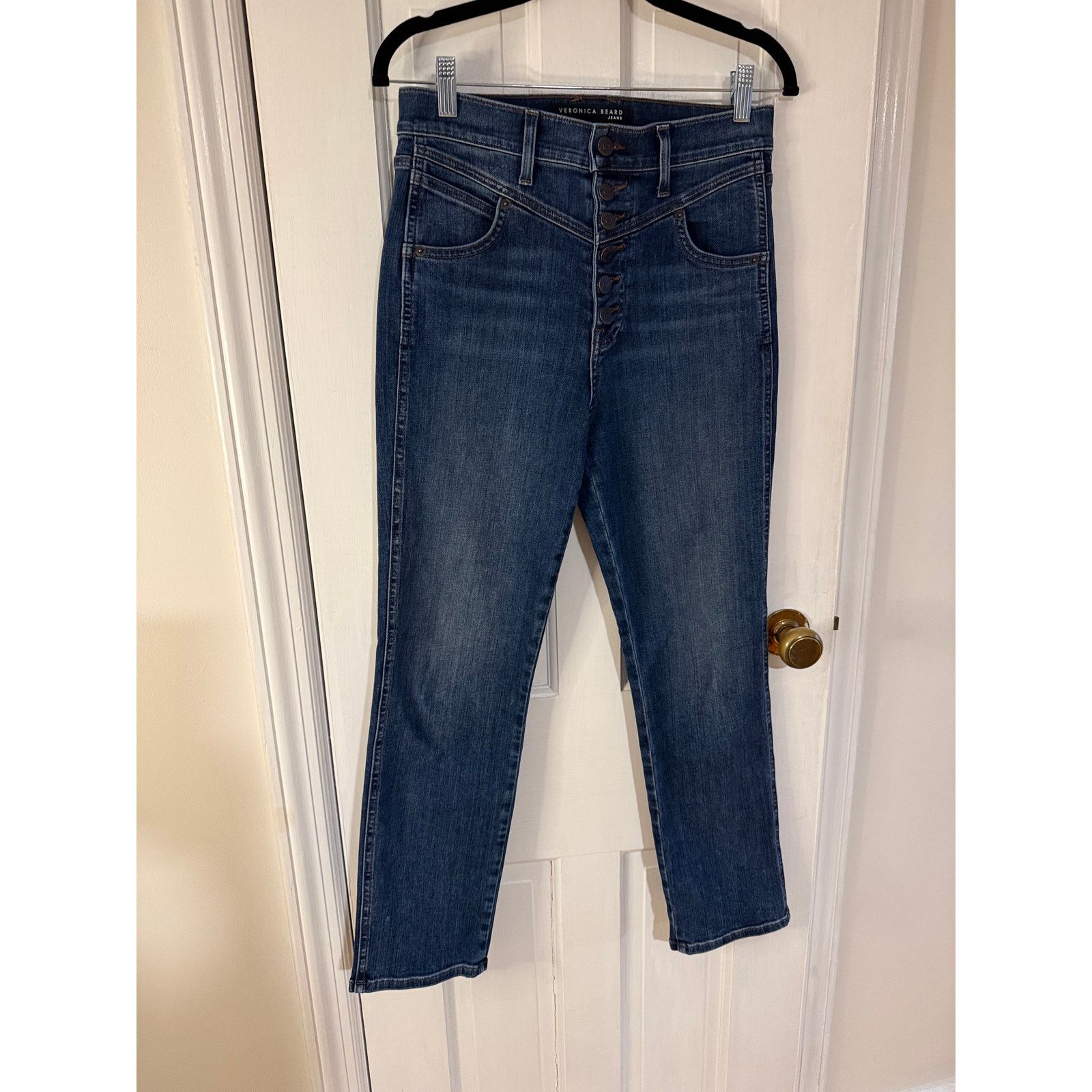 Veronica Beard Veronica Beard Ryleigh High Rise Button Up Jeans Size 27 Size 27" / US 4 / IT 40 - 1 Thumbnail