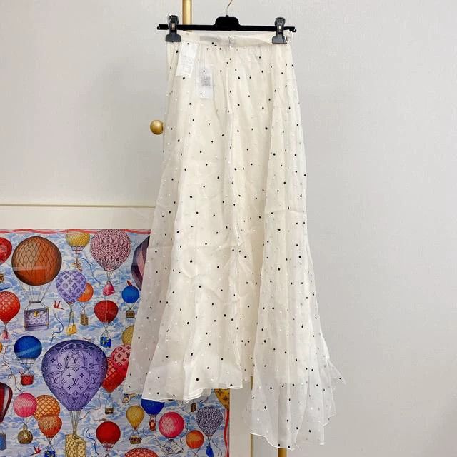Dior Dior White polka dot skirt Size 24" / US 00 / IT 34 - 2 Thumbnail