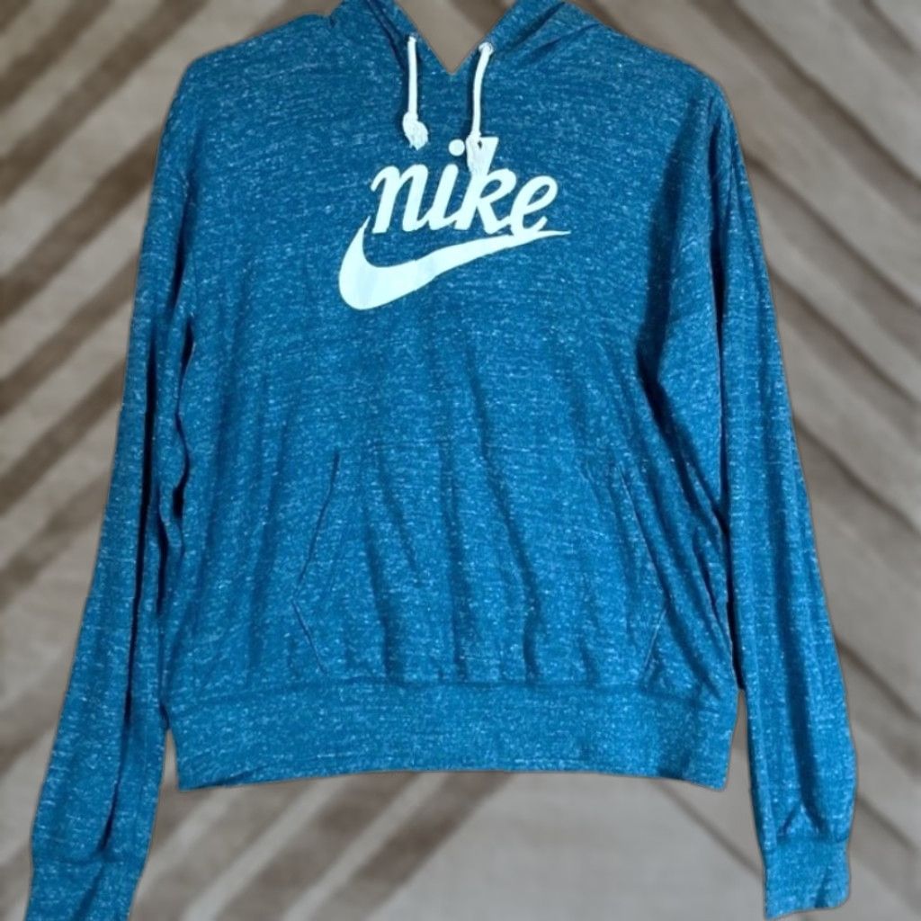 Nike Nike Womens Hoodie Pullover Lightweight Blue Medium Regular Kangaroo Pocket Sweatshirt Size M / US 6-8 / IT 42-44 - 1 Thumbnail