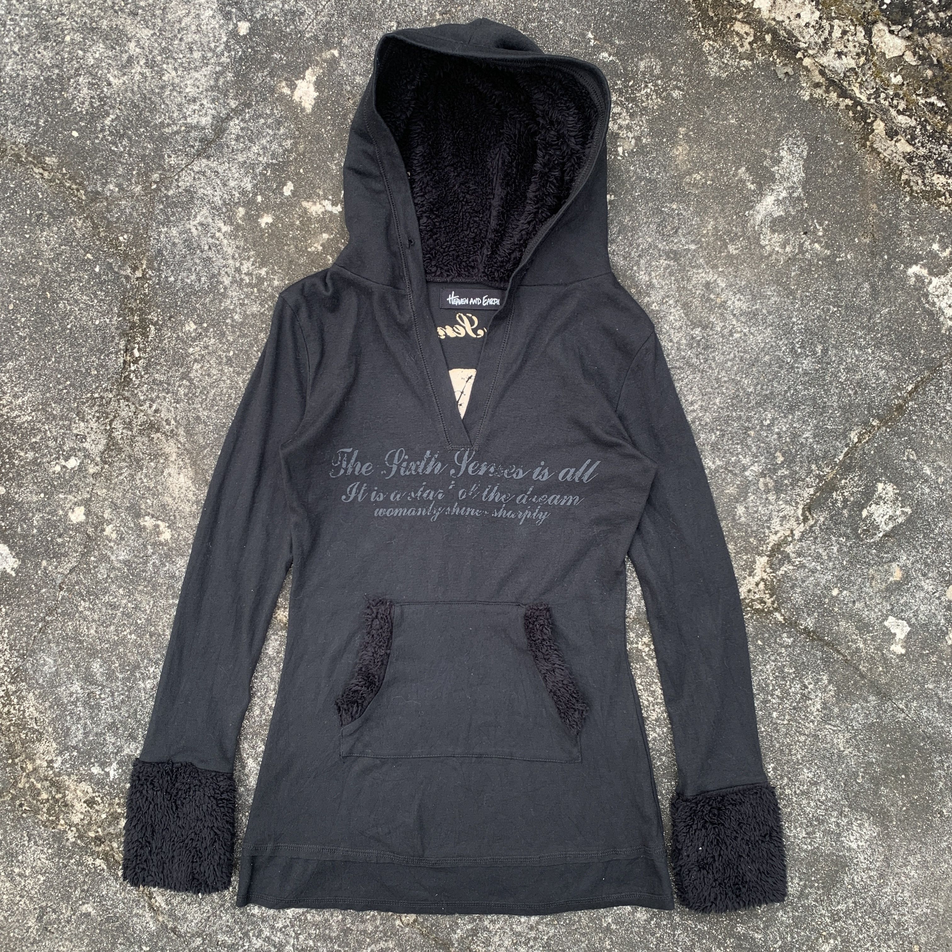 Heaven and Earth Y2K Skull Fur Hoodie