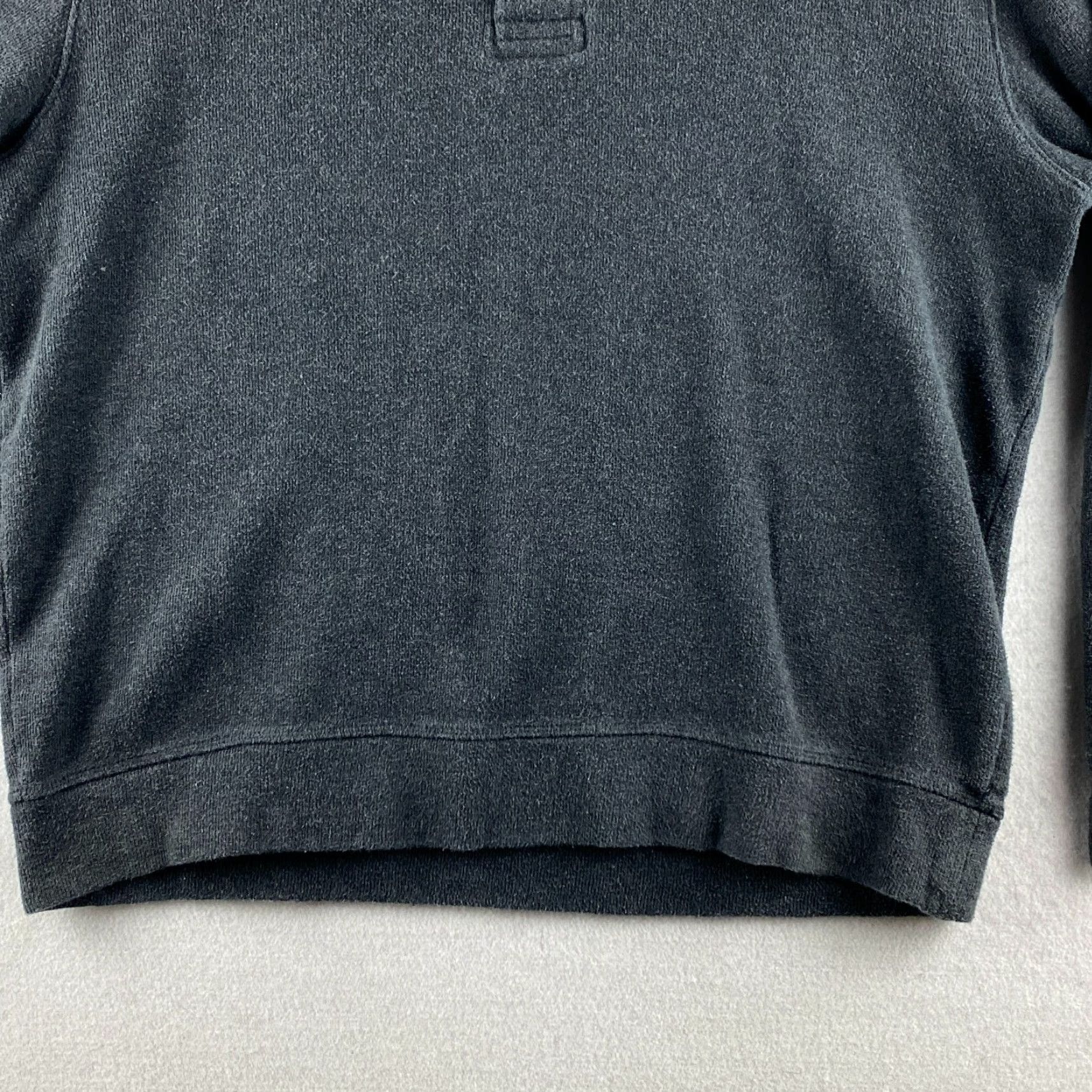 Lands' End Lands' End Sweater Mens Large L Gray 1/4 Button Pullover Fleece Long Sleeve Regular Fit Casual Modern Mens Size US L / EU 52-54 / 3 - 3 Thumbnail