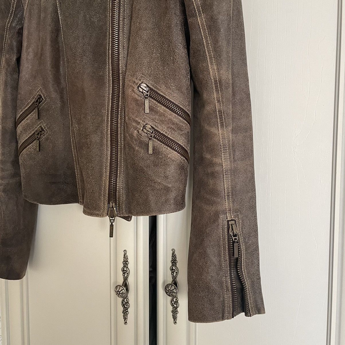 plein sud Plein Sud Rare Faded Biker Jacket Size M / US 6-8 / IT 42-44 - 5 Thumbnail