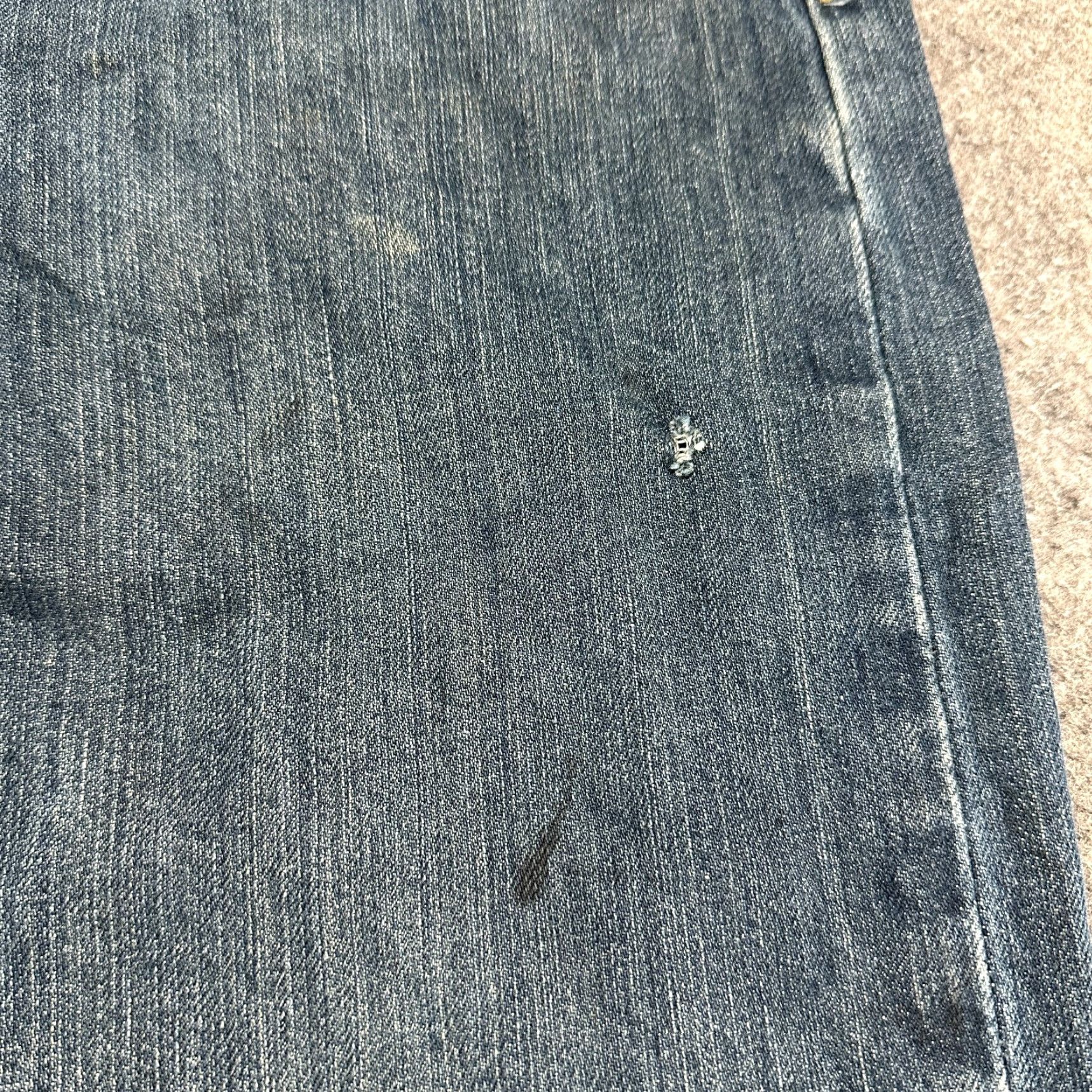 Levi's Levi's 501 Jeans Mens 36x30 Blue Straight Regular Fit Distressed Dark Wash Vintage? No Size US 36 / EU 52 - 3 Thumbnail