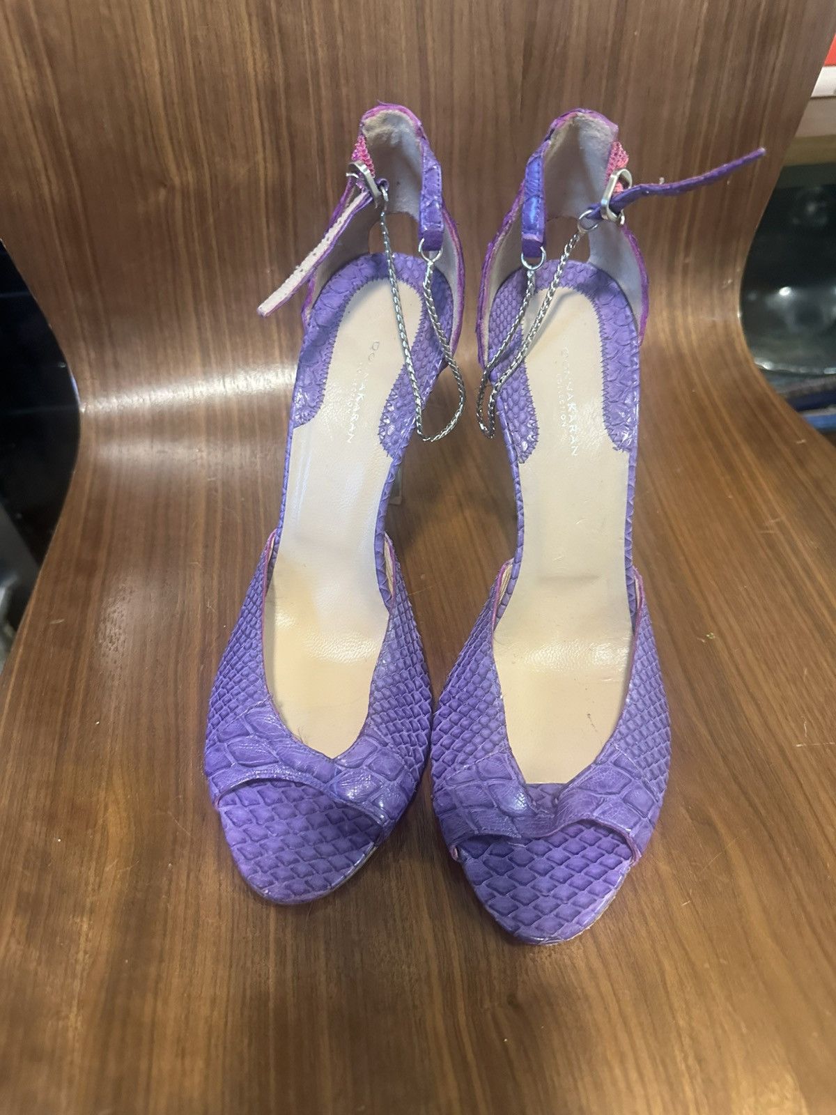 Donna Karan 90s Donna Karen Collection python heels Size US 7 / IT 37 - 3 Thumbnail