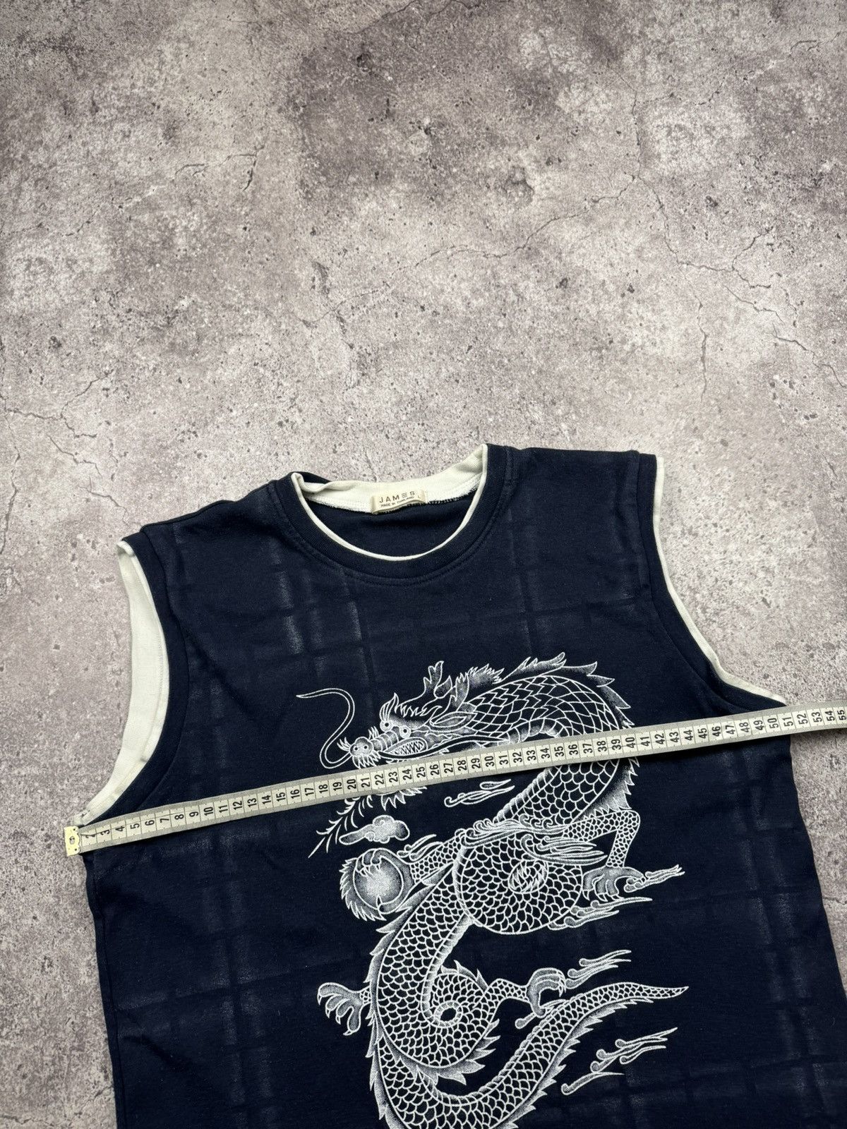 Japanese Brand 🔥00’S NUMBER NINE STYLE JAPANESE DRAGON FADED NAVY TANK TOP🔥 Size US M / EU 48-50 / 2 - 4 Thumbnail