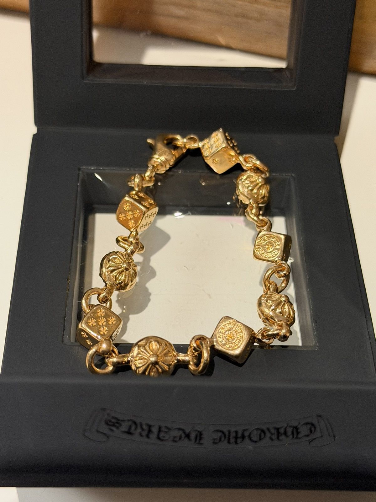 Chrome Hearts 22K DICE CRSBL Dice Crossball Bracelet Size ONE SIZE - 1 Thumbnail