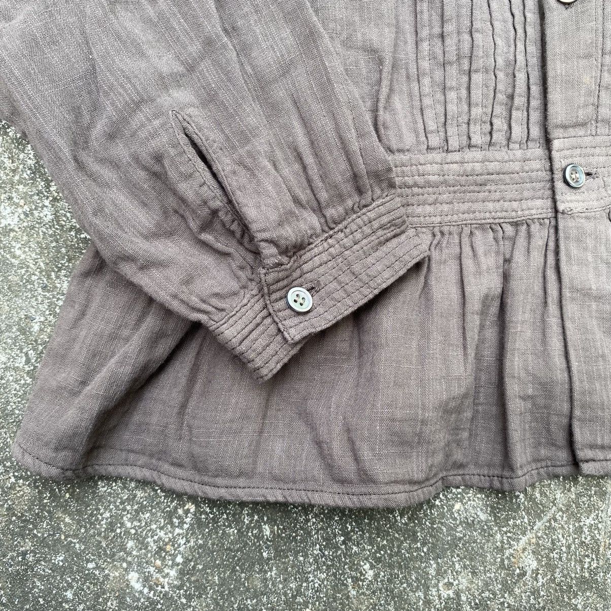 Issey Miyake Plantation Brown Pintuck Peplum Blouse. Size M / US 6-8 / IT 42-44 - 7 Thumbnail