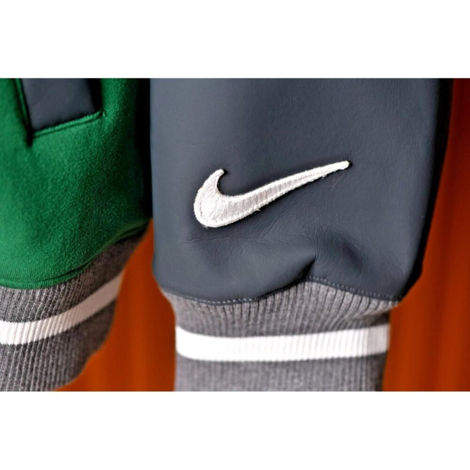 Nike NIKE Men Team Green Letterman Jacket | Small | MSRP: $232 Size US S / EU 44-46 / 1 - 11 Thumbnail