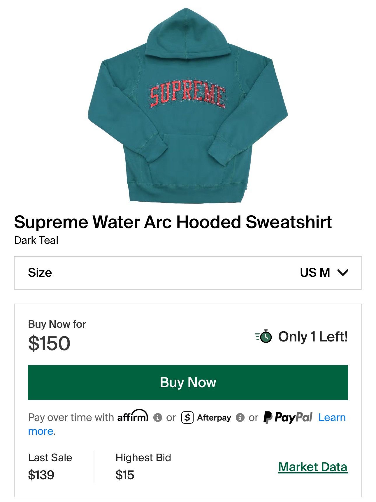 Supreme SUPREME WATER ARC HOODIE | BRAND NEW Size US M / EU 48-50 / 2 - 1 Thumbnail