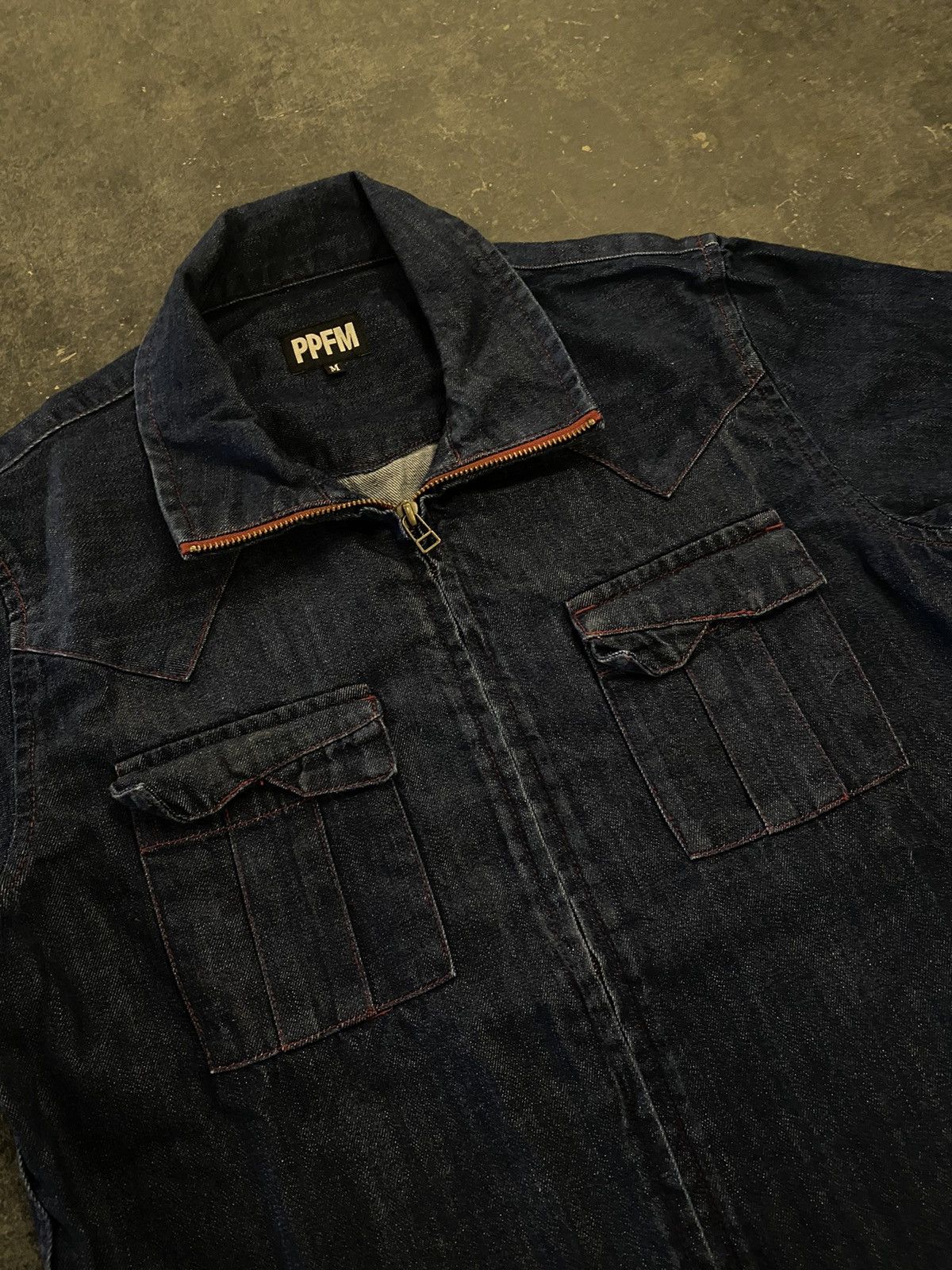 Japanese Brand × Other × PPFM Ppfm denim shirt zipper Size US M / EU 48-50 / 2 - 3 Thumbnail