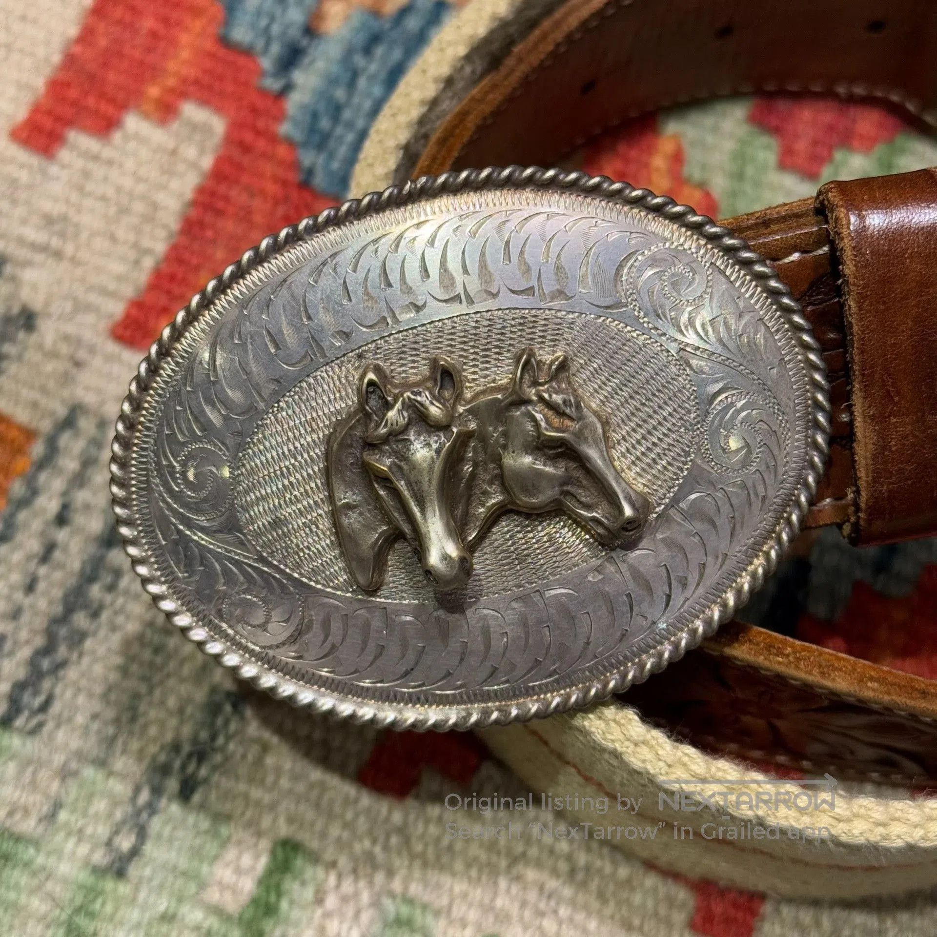 RRL Ralph Lauren Ralph Lauren Horse Head Buckle Belt. Size ONE SIZE - 3 Thumbnail