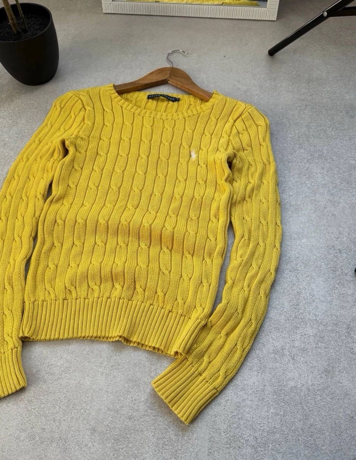 Polo Ralph Lauren Vintage Polo Ralph Lauren Woman Knitted Yellow Sweater Size S / US 4 / IT 40 - 3 Thumbnail