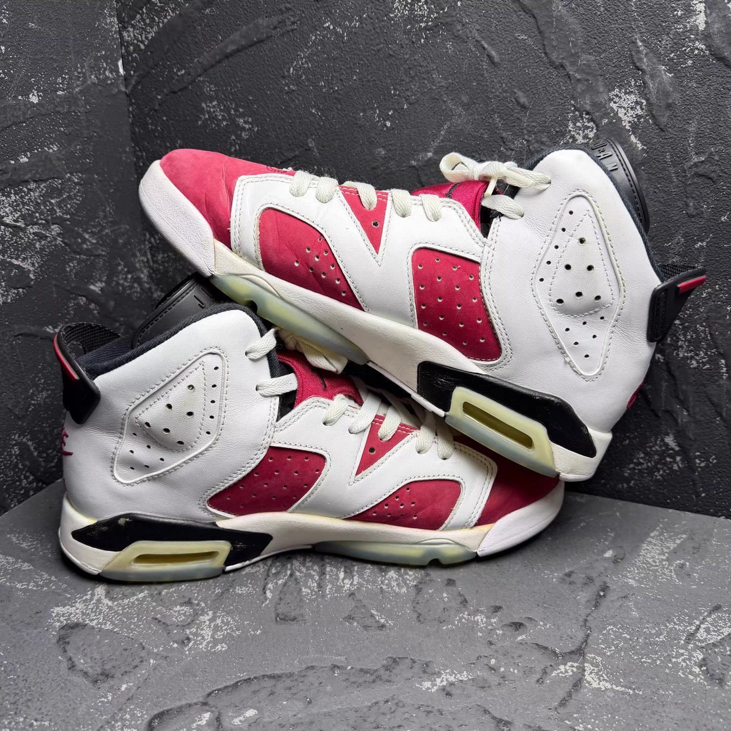 Nike Air Jordan 6 White Red Carmine 2021 Q10 Size US 7 / EU 40 - 3 Thumbnail