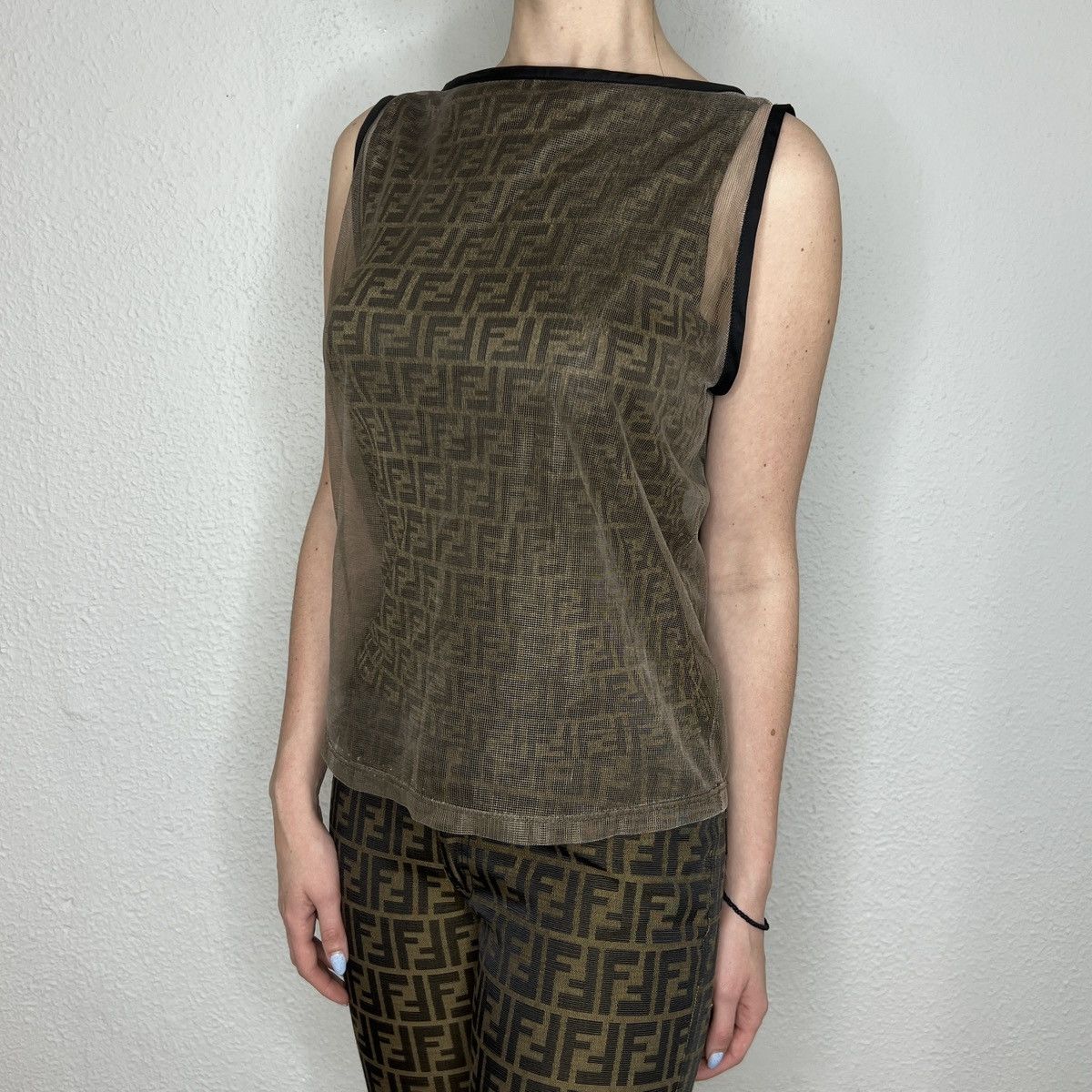 Tシャツ・カットソー FENDI Women Tops FS9720ASMJ F1RX3 GREY Top Cotton Blue | Fendi