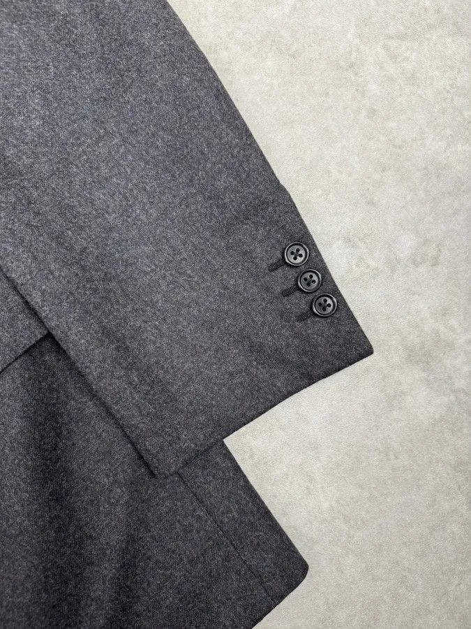 Burberry 1990s Burberry Grey Wool Blazer Jacket Size 40R - 8 Thumbnail