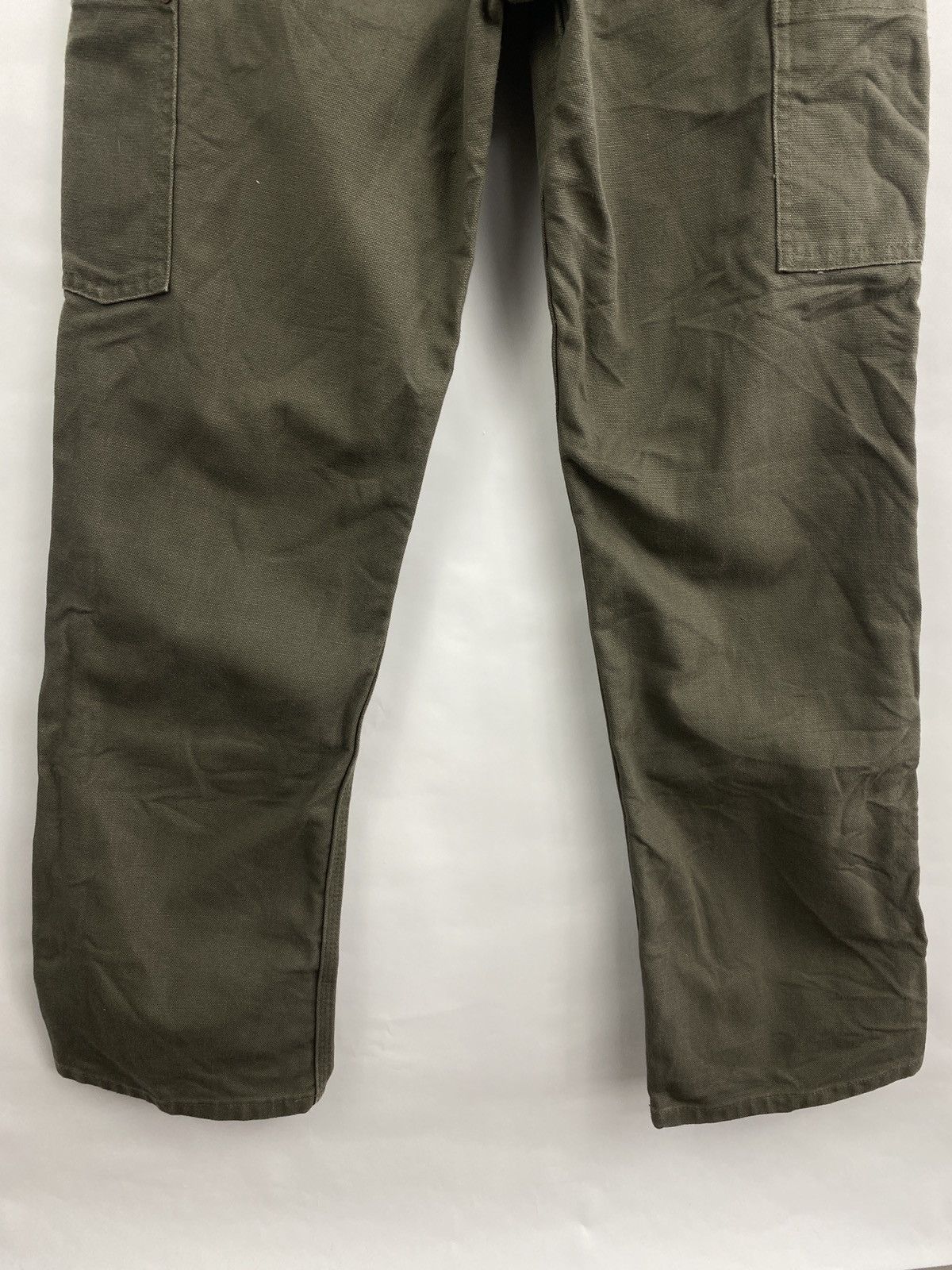 Carhartt 🇺🇸 Vintage 90s Carhartt Double Knees Khaki Work Pants Rare Size US 30 / EU 46 - 7 Thumbnail
