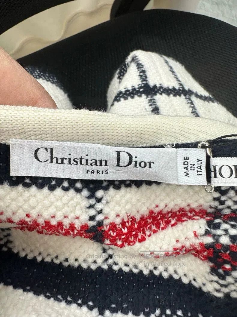 Dior Dior Wool Check Logo Sleeveless Dress . Size M / US 6-8 / IT 42-44 - 4 Thumbnail