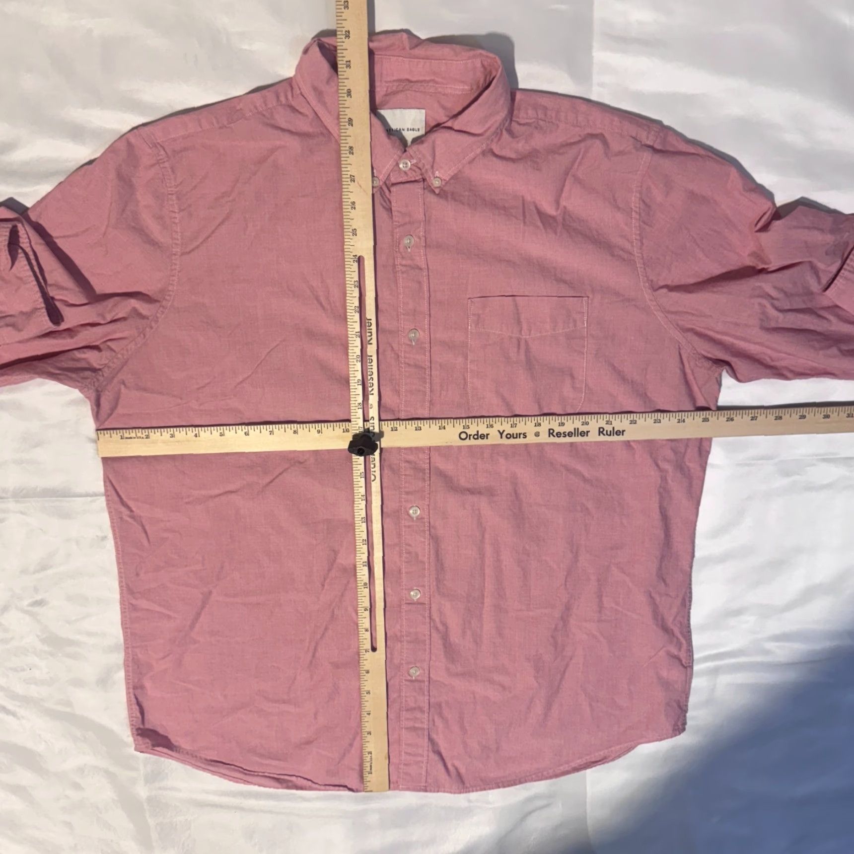 American Eagle Outfitters American Eagle Outfitters Pink Button-Up Shirt 2XL Long Sleeve Front Pocket Button-Down Collar Mens Casual Business Party/Cocktail Shirt Size US XXL / EU 58 / 5 - 5 Thumbnail