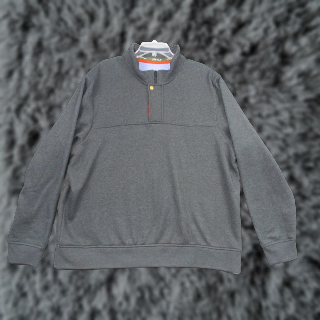 Orvis Orvis Pullover XXL Men's Gray 1/4 Zip Heavyweight Sherpa Lined Sweater Size US XXL / EU 58 / 5 - 1 Thumbnail