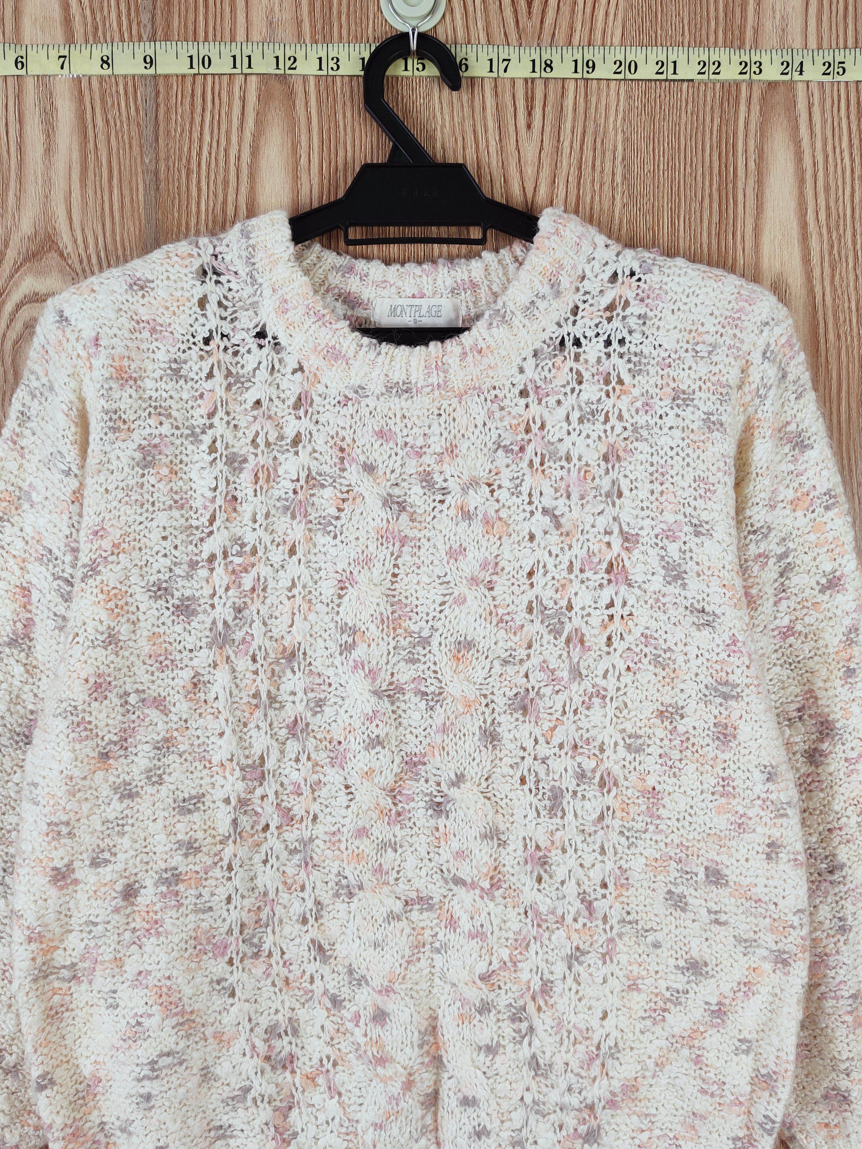 Japanese Brand × Vintage Montplage Cream Knitwear Sweatshirts #W250 Size M / US 6-8 / IT 42-44 - 2 Thumbnail