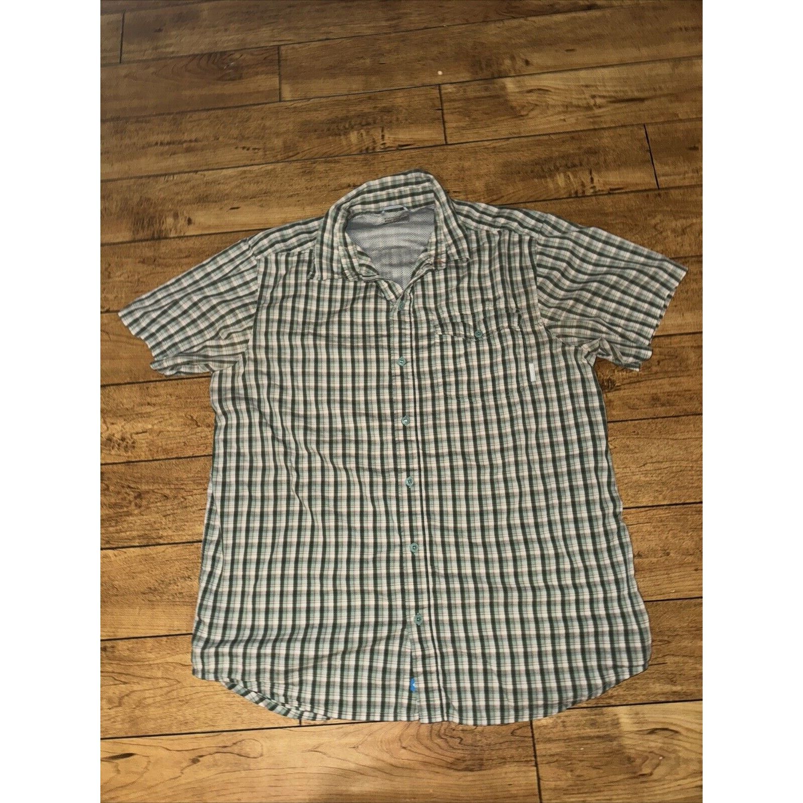 Columbia Columbia Plaid Short Sleeve Shirt Green XL 23x30 90s Dad Size US XL / EU 56 / 4 - 1 Thumbnail