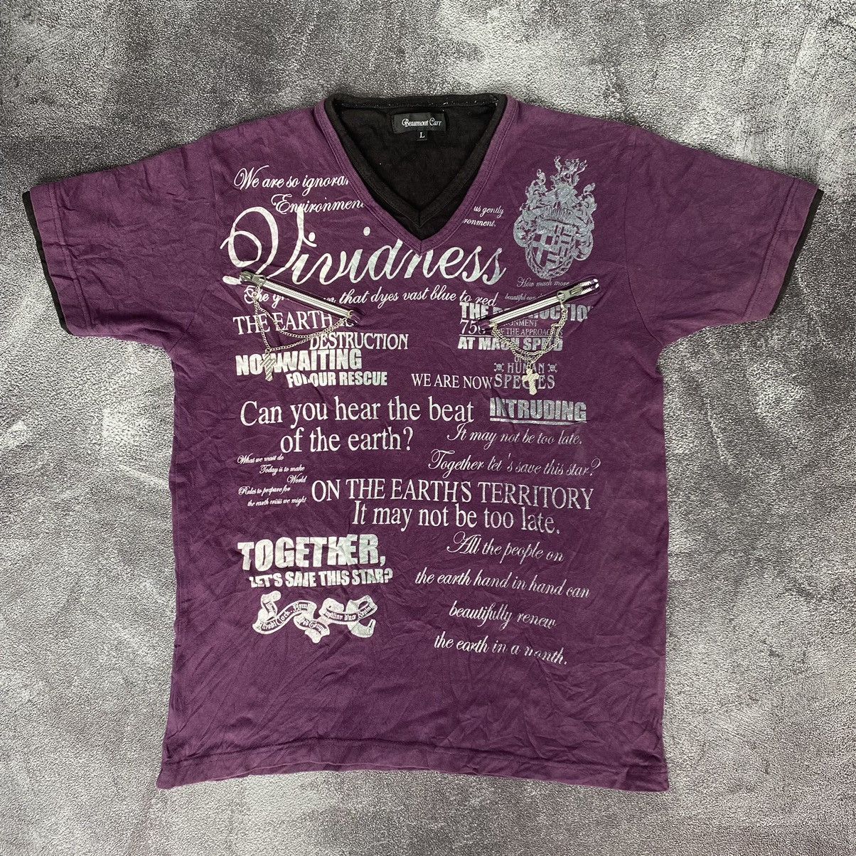 If Six Was Nine Beaumont Carr Double layer poem gothic cross Tee Size US L / EU 52-54 / 3 - 1 Thumbnail