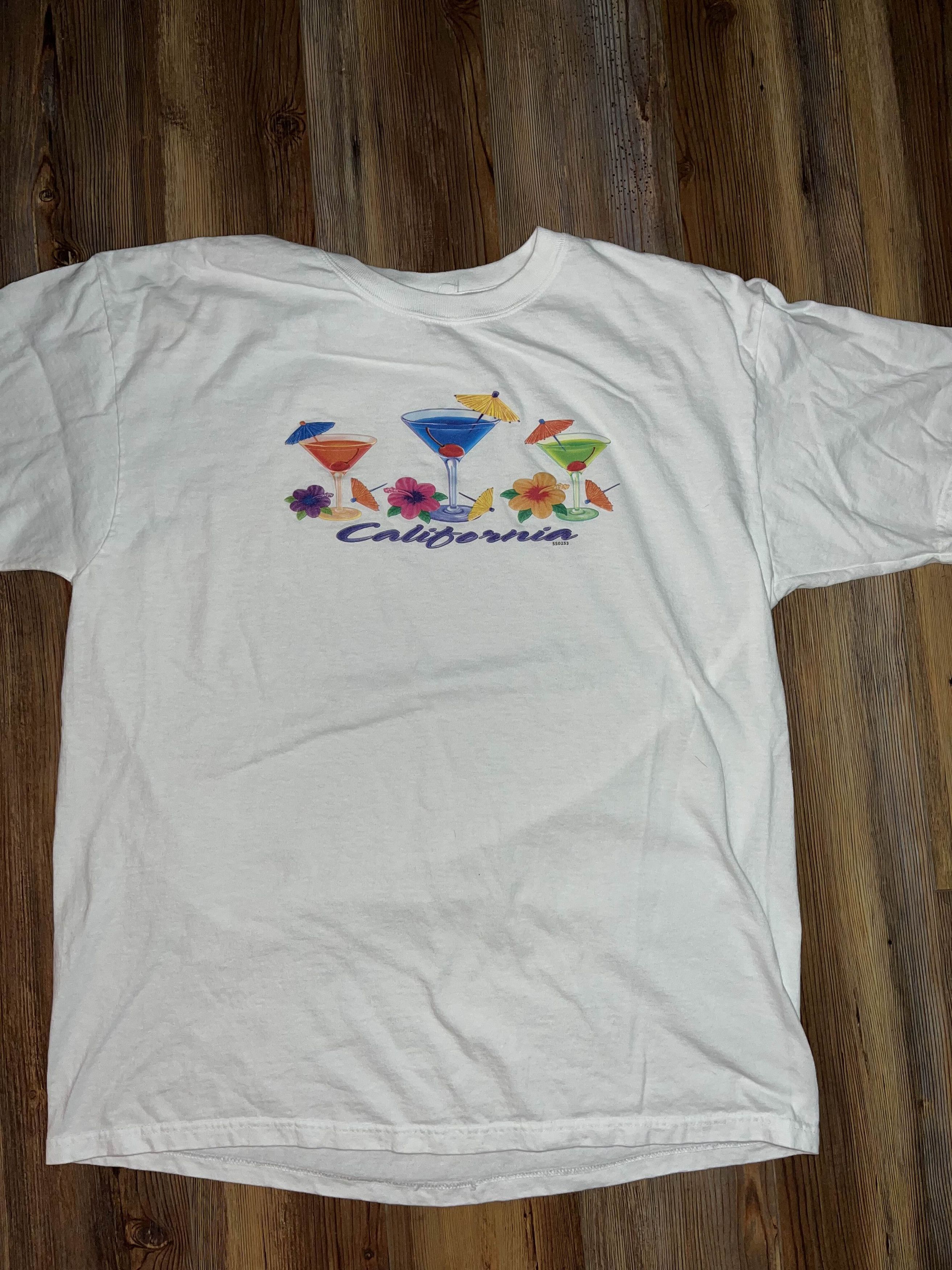 Anvil × California Republic × Vintage Y2K Deadstock California Martini Puff Print Shirt Size US XL / EU 56 / 4 - 3 Thumbnail