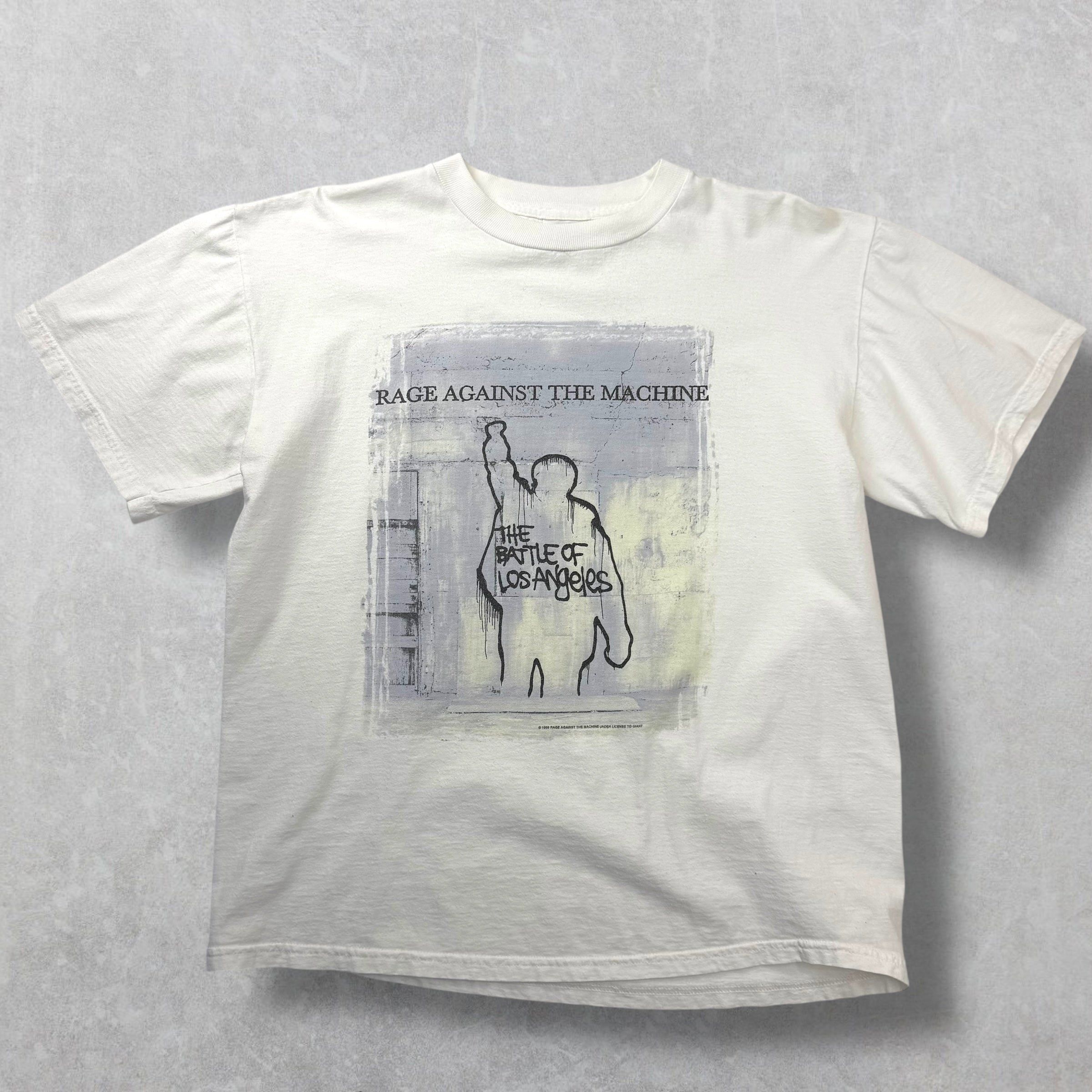 Vintage Vintage 1999 Rage Against The Machine Battle of LA Tour Tee Size US L / EU 52-54 / 3 - 1 Thumbnail