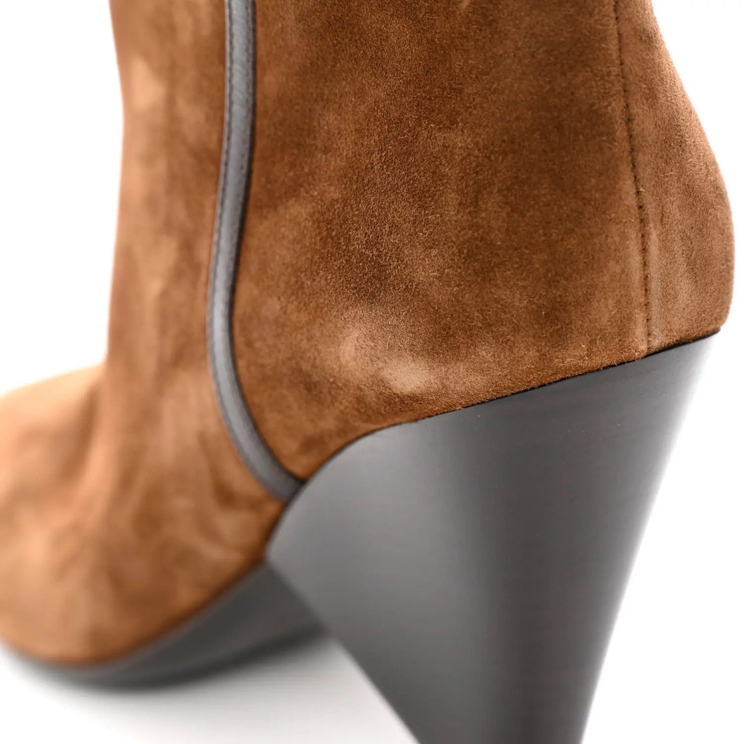 Saint Laurent Paris o1s1wg111024 Niki Booties in Suede in Brown Size US 12 / IT 42 - 7 Thumbnail