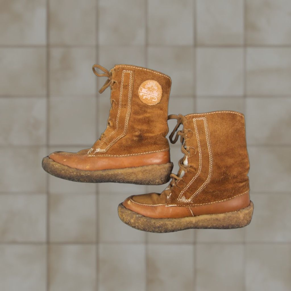 Vintage VINTAGE L.L. Bean Boots Women Brown Shearling Leather Moc Toe Size 7 Boots Women Brown 90s Mens Womens Size US 7 / IT 37 - 1 Thumbnail