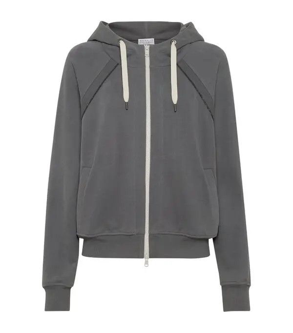 Brunello Cucinelli o1la1rc1a0425 Cardigan Sweatshirt in Grey Size L / US 10 / IT 46 - 1 Thumbnail