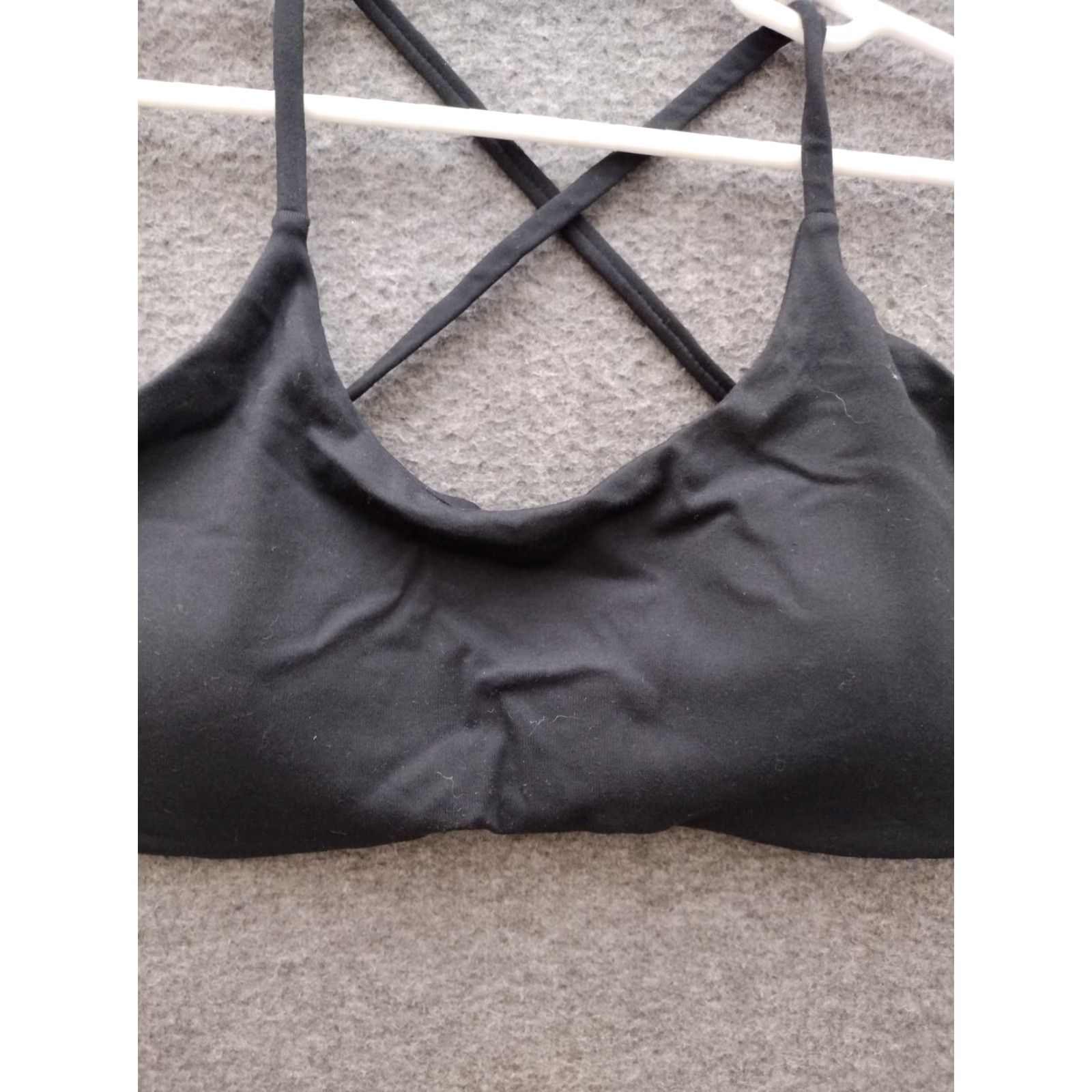 Vintage ID Ideology Sports Bra Crossback Deep Black M Women's Shirt? Size ONE SIZE - 3 Thumbnail