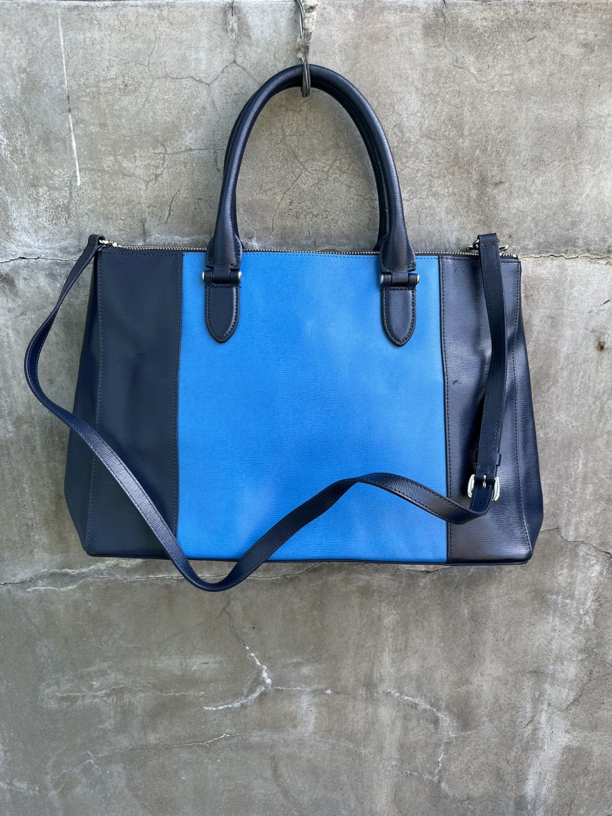 RRL Ralph Lauren Two Tone Leather Shoulder Bag Size ONE SIZE - 7 Thumbnail