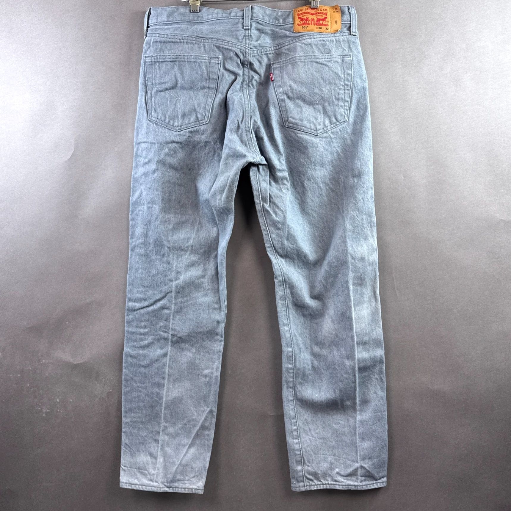 Levi's Levi's 501 Jeans Men 36x30 Gray Button Fly Pant Distressed Workwear Vintage No Size US 36 / EU 52 - 3 Thumbnail