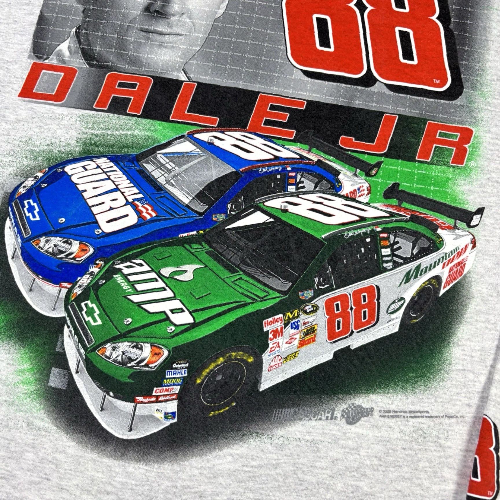 Chase Authentics VINTAGE Chase Authentics Dale Jr T Shirt Nascar Racing Gray Long Sleeve XL 90s Y2K Size US XL / EU 56 / 4 - 4 Thumbnail