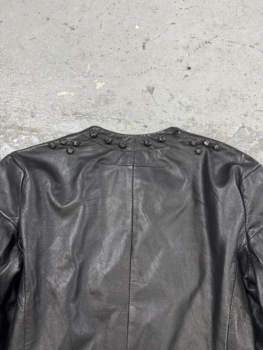 Designer × Givenchy × Vintage AW2010 Givenchy Black Crystal Embellished Leather Jacket by Riccardo Tisci Size S / US 4 / IT 40 - 9 Thumbnail