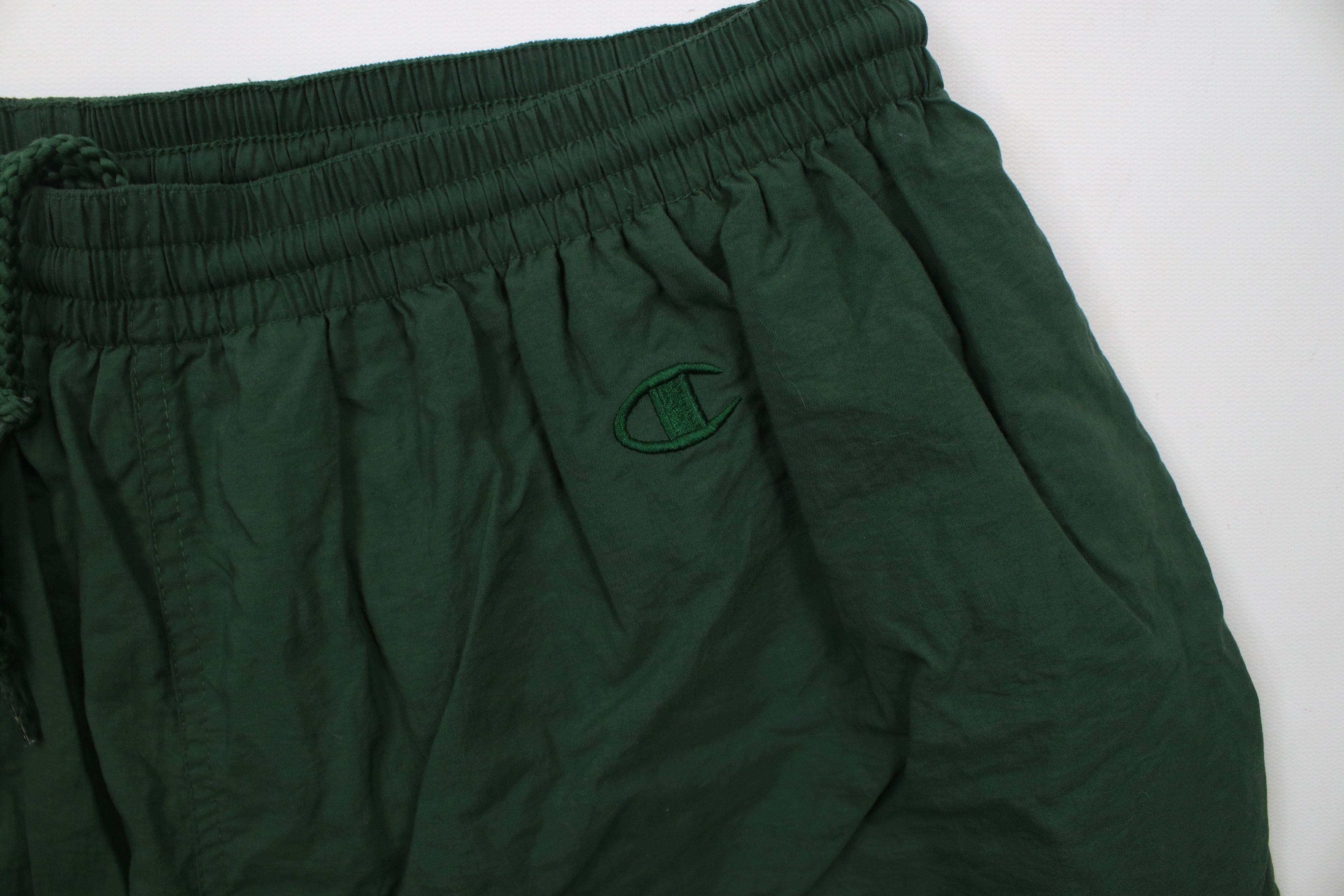 Champion × Vintage Vintage 90s Champion Lined Above Knee Shorts Baggies Green Size US 38 / EU 54 - 6 Thumbnail
