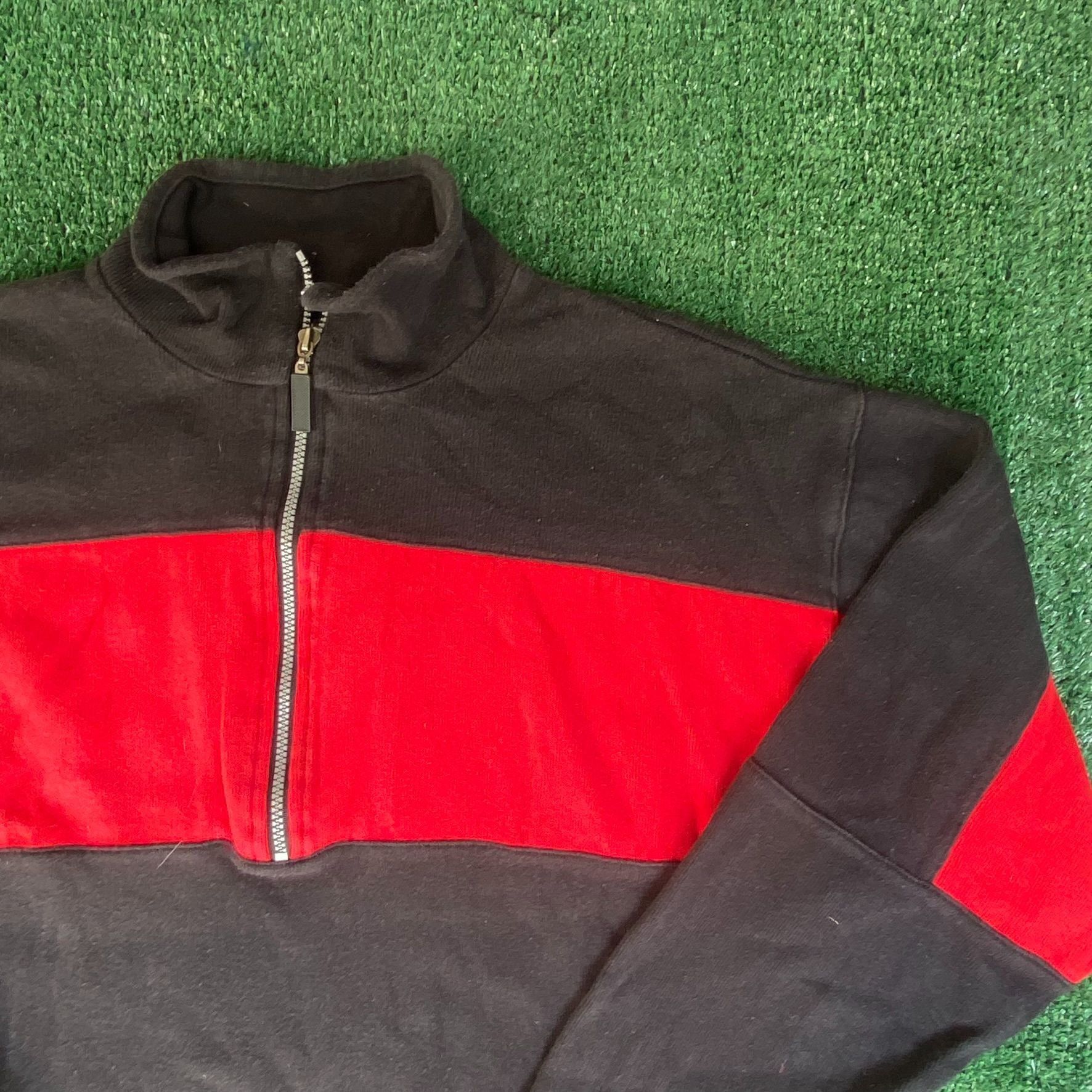 Marlboro Vintage 90s Marlboro Pullover Sweatshirt Striped Zip Shirt Size US L / EU 52-54 / 3 - 2 Thumbnail