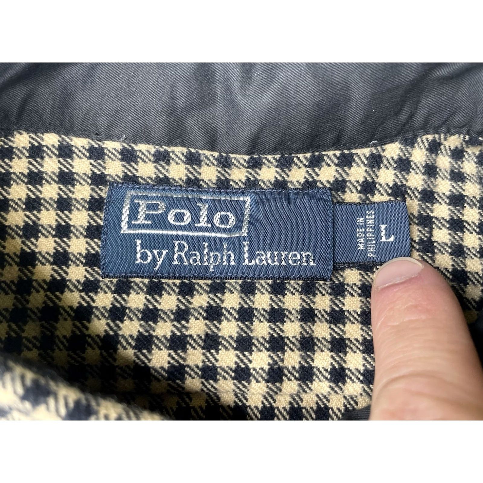 Polo Ralph Lauren VINTAGE Polo Ralph Lauren Shirt Men Large Houndstooth Collar Button-Up Long Sleeve Size US L / EU 52-54 / 3 - 3 Thumbnail