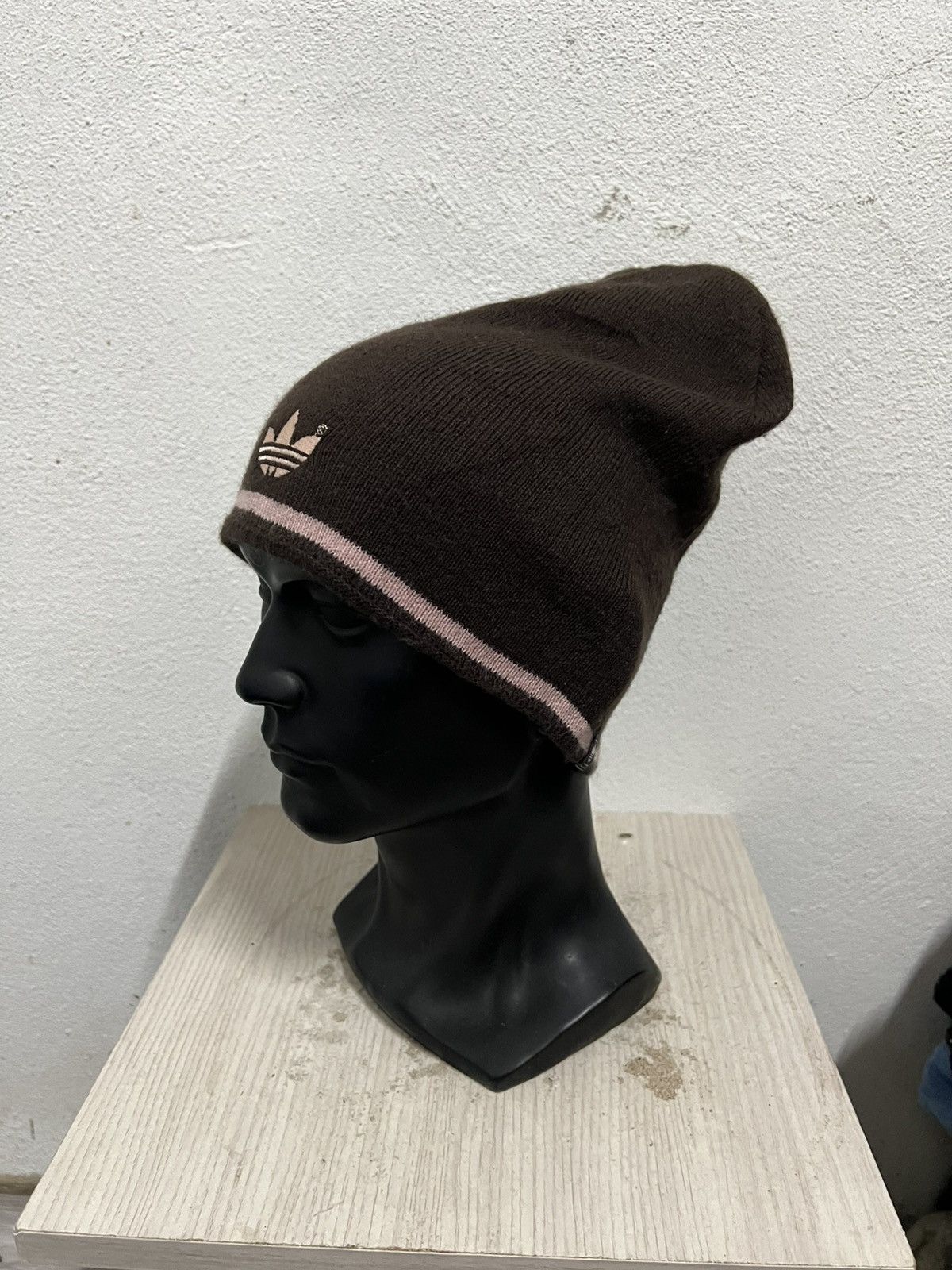 Vintage Vintage Adidas Big Logo Beanie Hat Size ONE SIZE - 3 Thumbnail