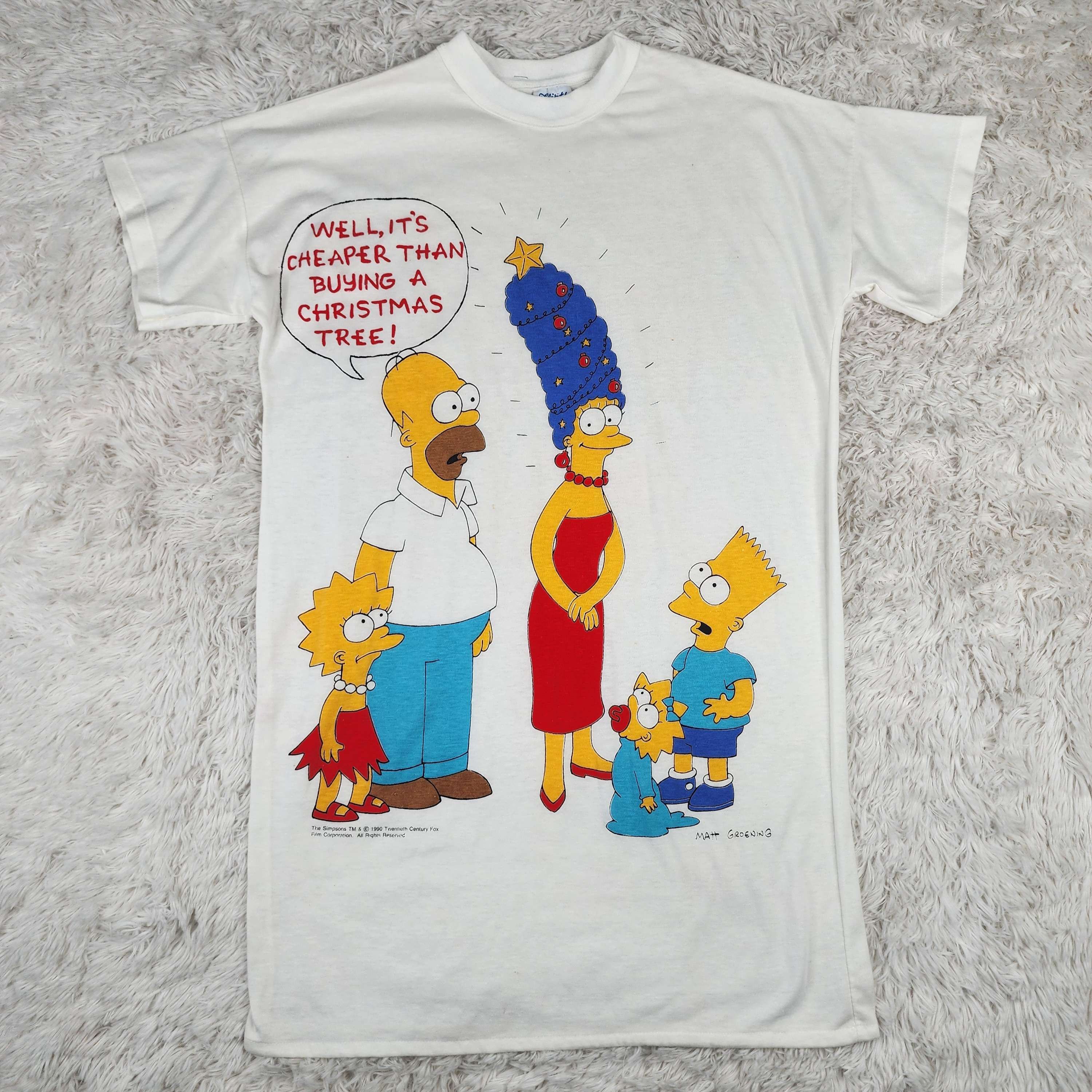 Vintage 1990 The simpsons Marge christmas tee