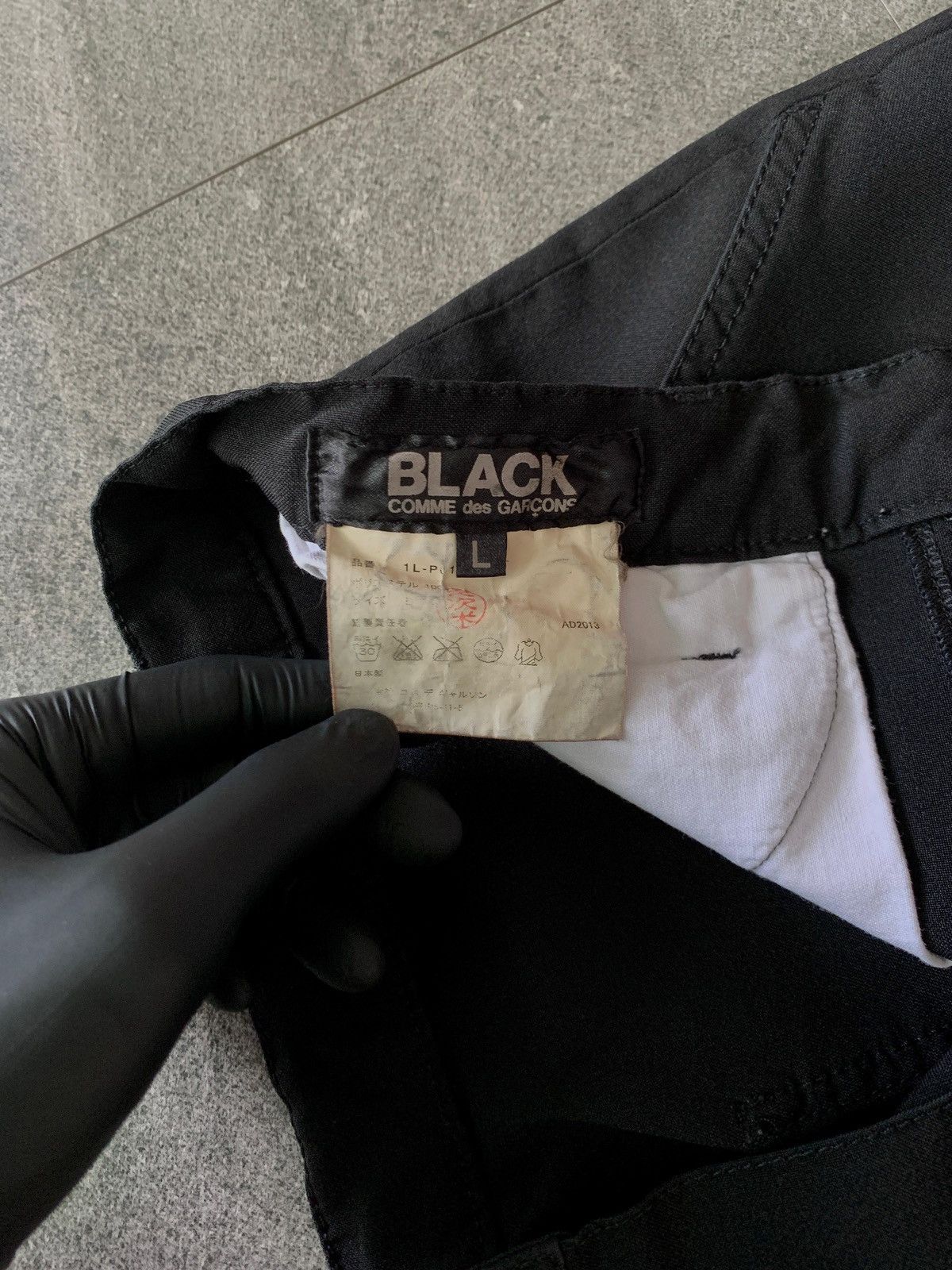 Comme des Garcons Black FREE TAX! CDG Black Cuffed Cropped Trousers Size US 31 - 7 Thumbnail