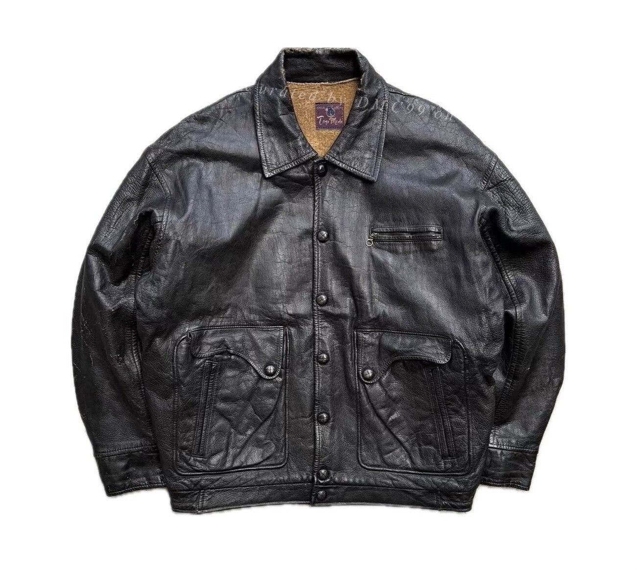 Vintage 1950s True Vintage TOP MODE Leather Jacket Size US M / EU 48-50 / 2 - 1 Thumbnail