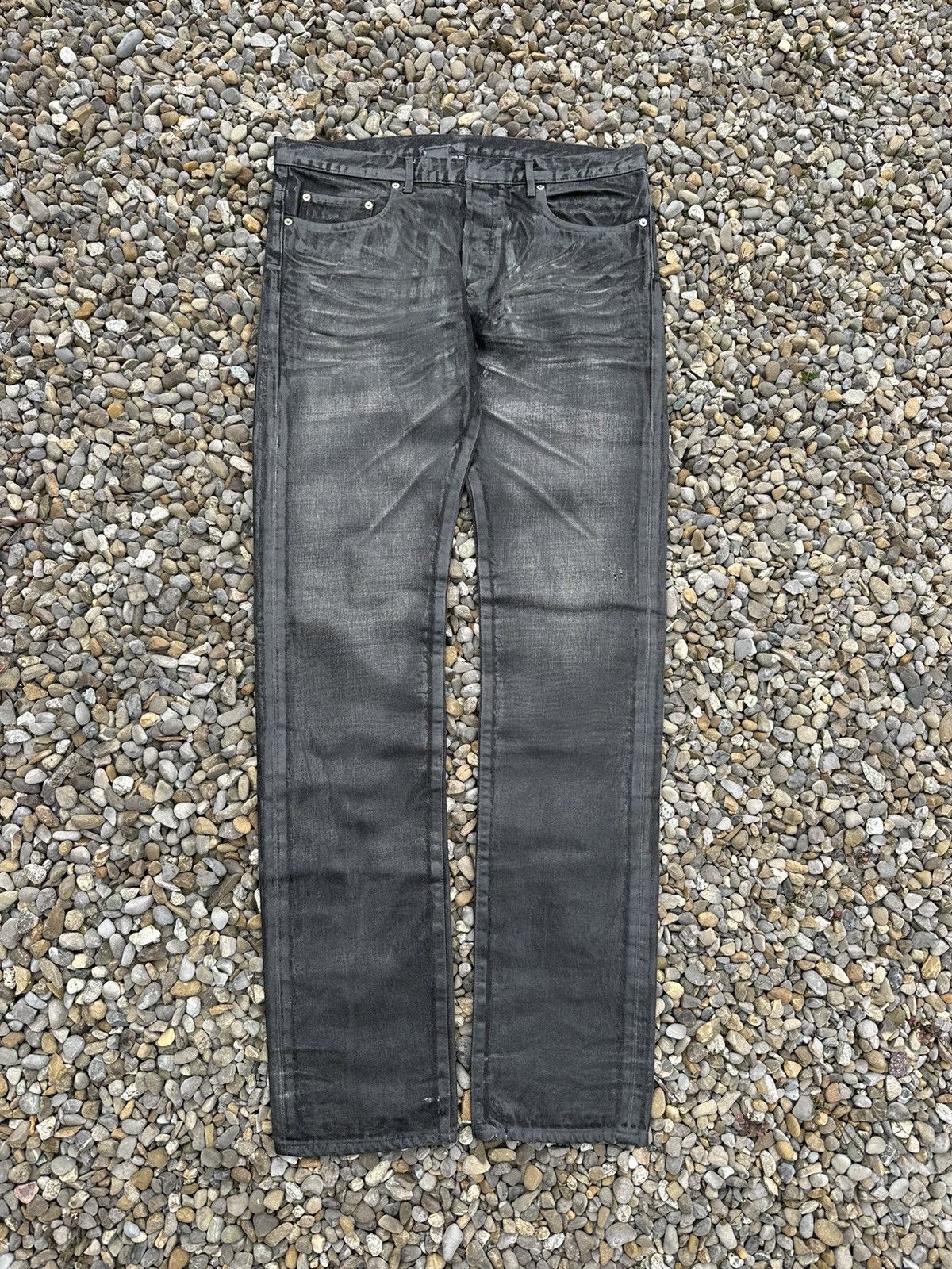 AW03 Dior Homme by Hedi Slimane Black Wax Luster Denim